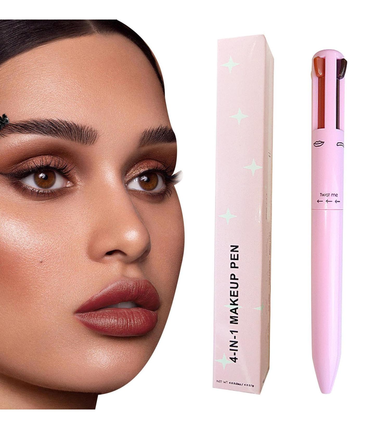  JPSDOWS Waterproof Eyeliner Pencil - Matte Lip Pencil - Easy-to-Color Rotating Eyebrow Pencil 4 Colors Sweat-Resistant Long-Lasting Waterproof for Women - Buy Online on GoSupps.com