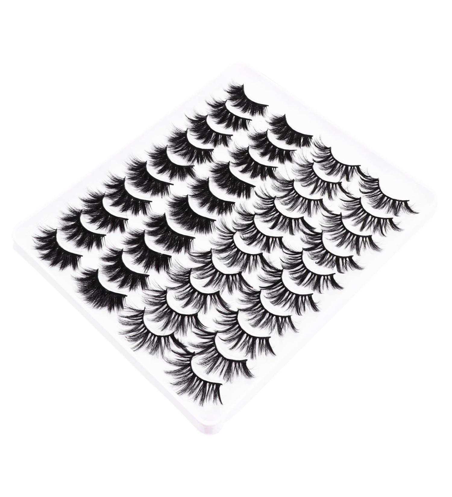 minkissy Lashes Kit 20 Pairs Three-dimensional Cross Eyelashes Lashes Natural Natural Artificial Eyelashes Dense Eyelashes 3d Mix Imitation Thick Eyelashes - Buy Online on GoSupps.com