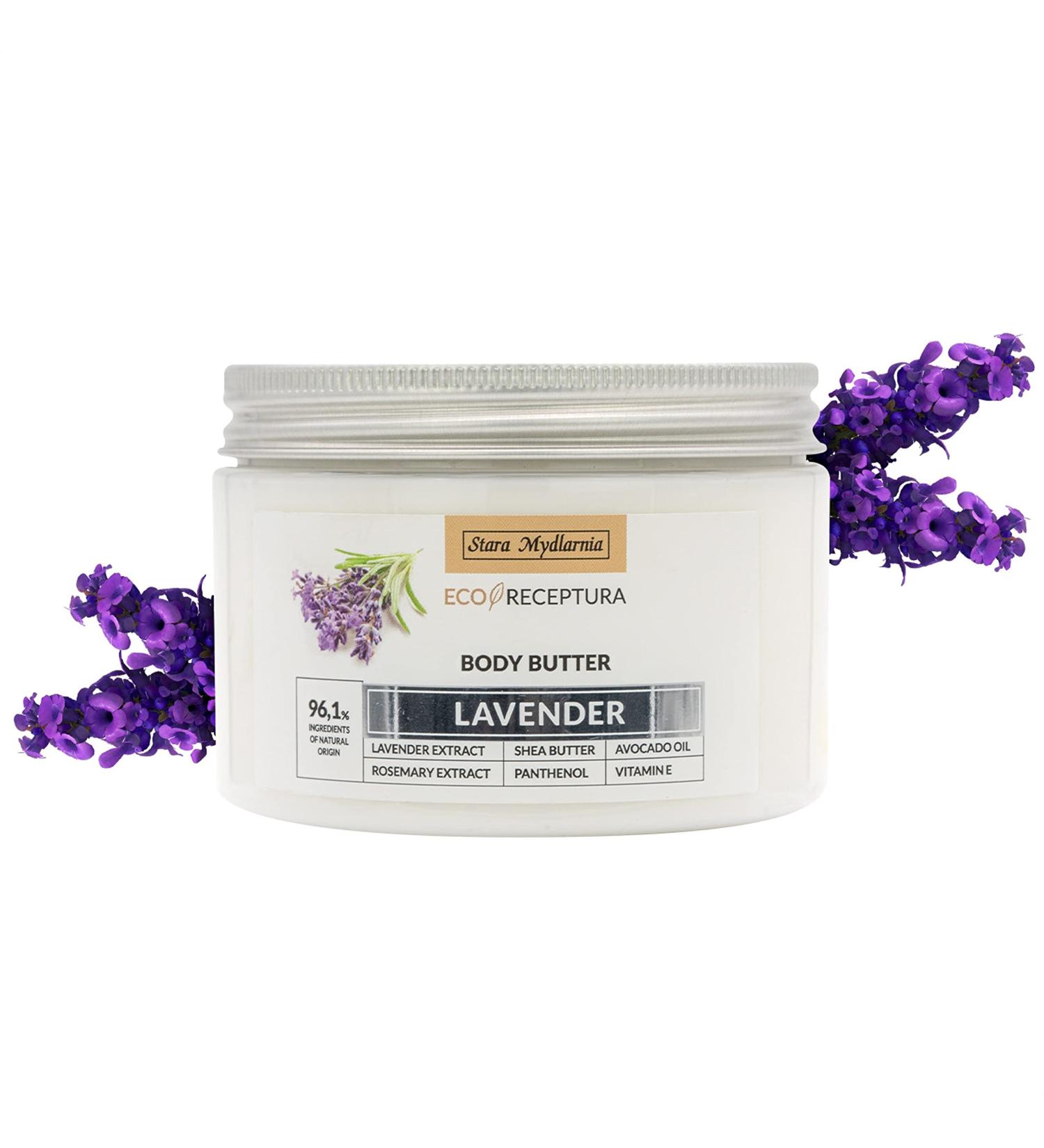 Stara Mydlarnia Lavender Body Butter 300mL 96.1% Natural - Moisturizing Body Care Naturally Adapted to Your Skin Nourishing Body Care Perfect for Skin (Lavender) - Buy Online on GoSupps.com