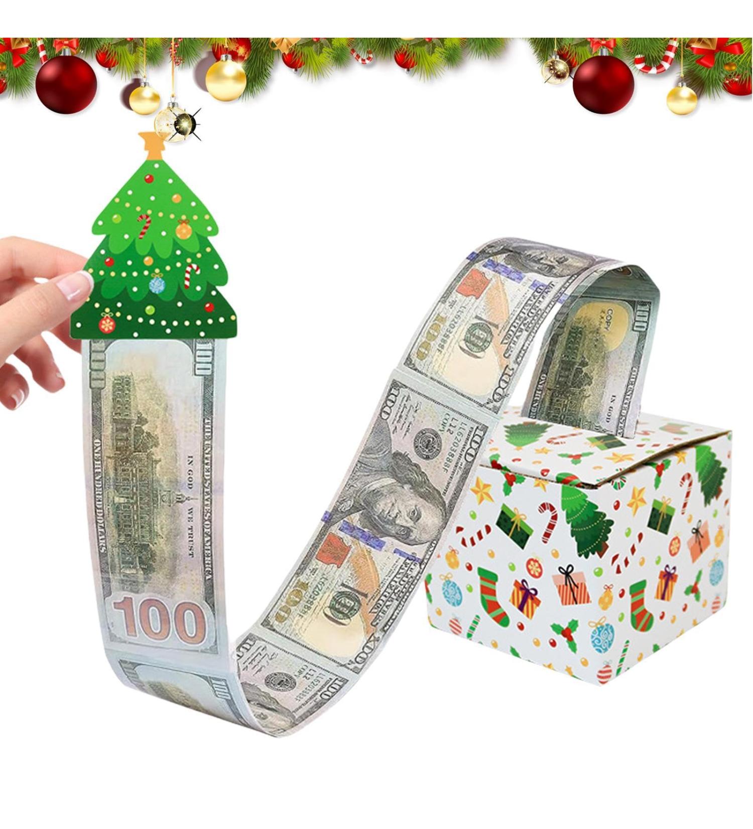 Christmas Cash Pull Box Paper Holiday Currency Holder Box | with 30 Bags Candy Box Holiday Cash Pull Package Box for Loved Person White - Buy Online on GoSupps.com