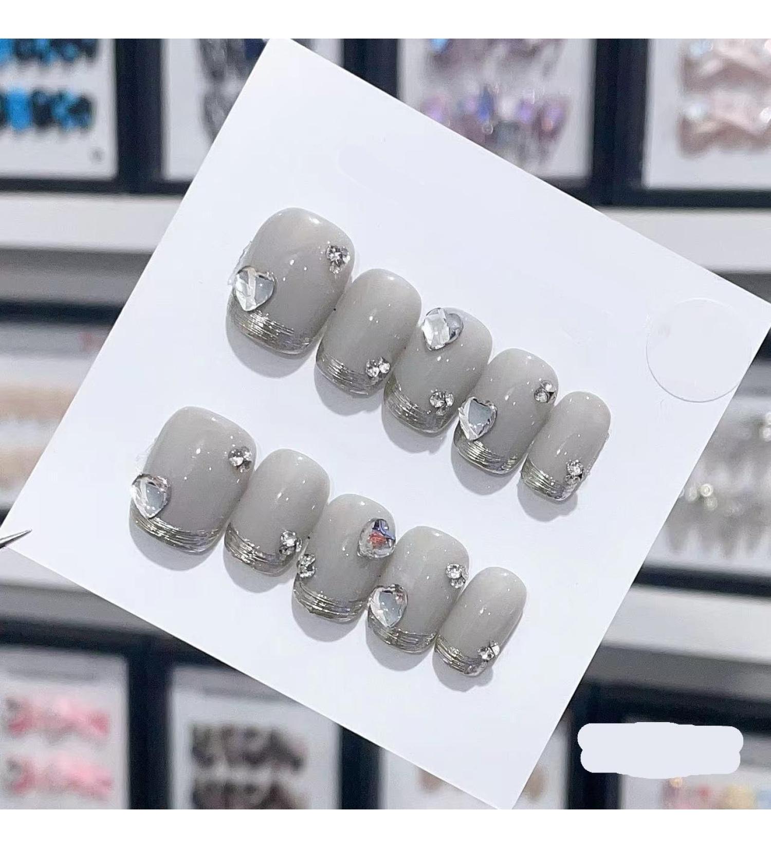 Handmade Long and Short Nail Patches for Artificial Nail Enhancement(Color:19578 Size:XS) - Buy Online on GoSupps.com