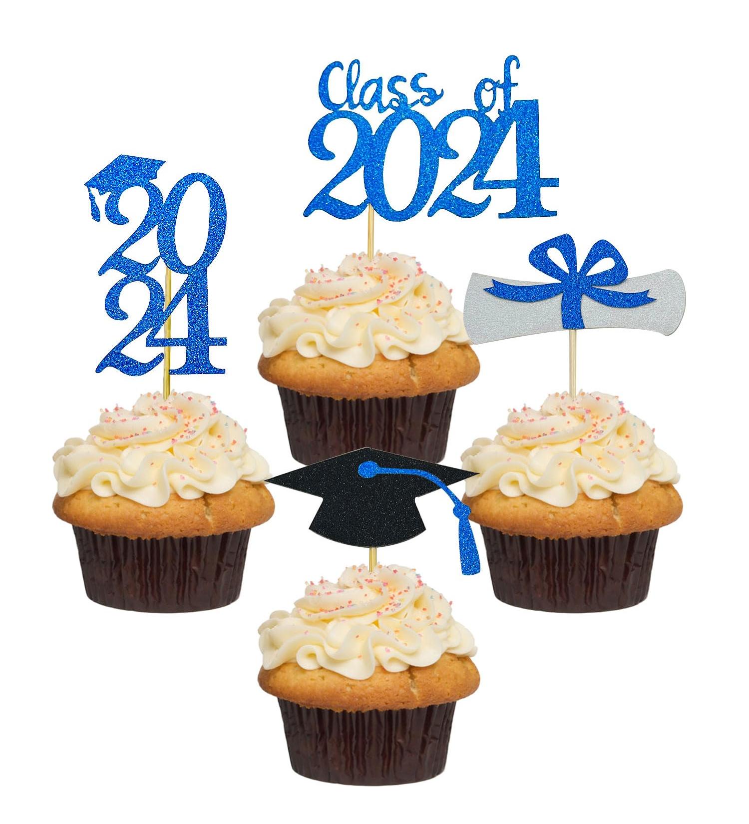 Geanlian 2022 Graduation Cupcake Toppers (72 Pieces) Class of 2022 Cupcake Toppers 2022 Grad Graduation Appetizer Dessert Decoration Picks - Buy Online on GoSupps.com