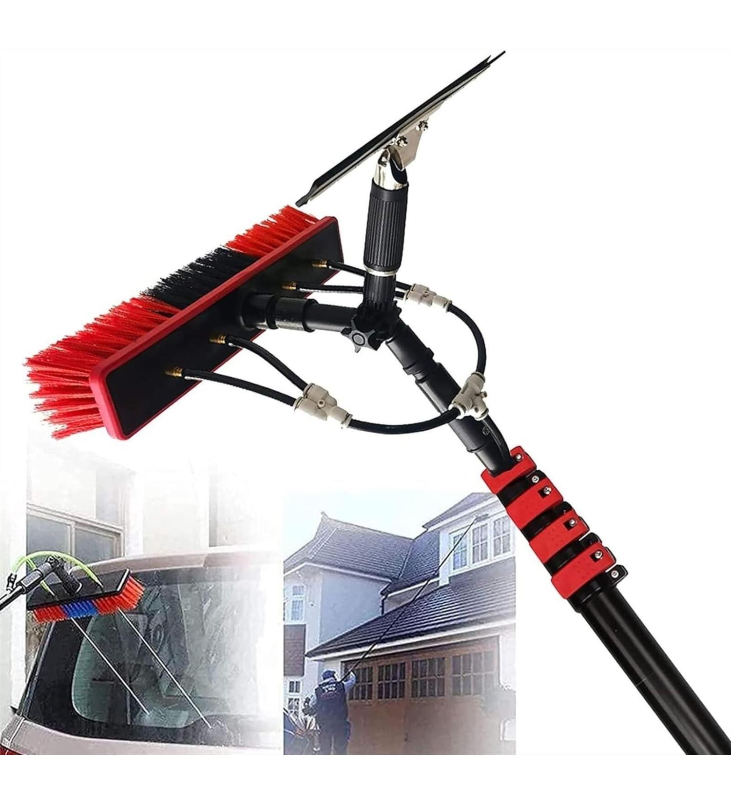 Telescopic Window Cleaner Water Fed Pole Kit Window Cleaning Poles Water Fed Brush Aluminum Outdoor Window Cleaner Extendable Telescopic Pole Water Fed Brush Spray Washer For Window (30ft/9m) - Buy Online on GoSupps.com