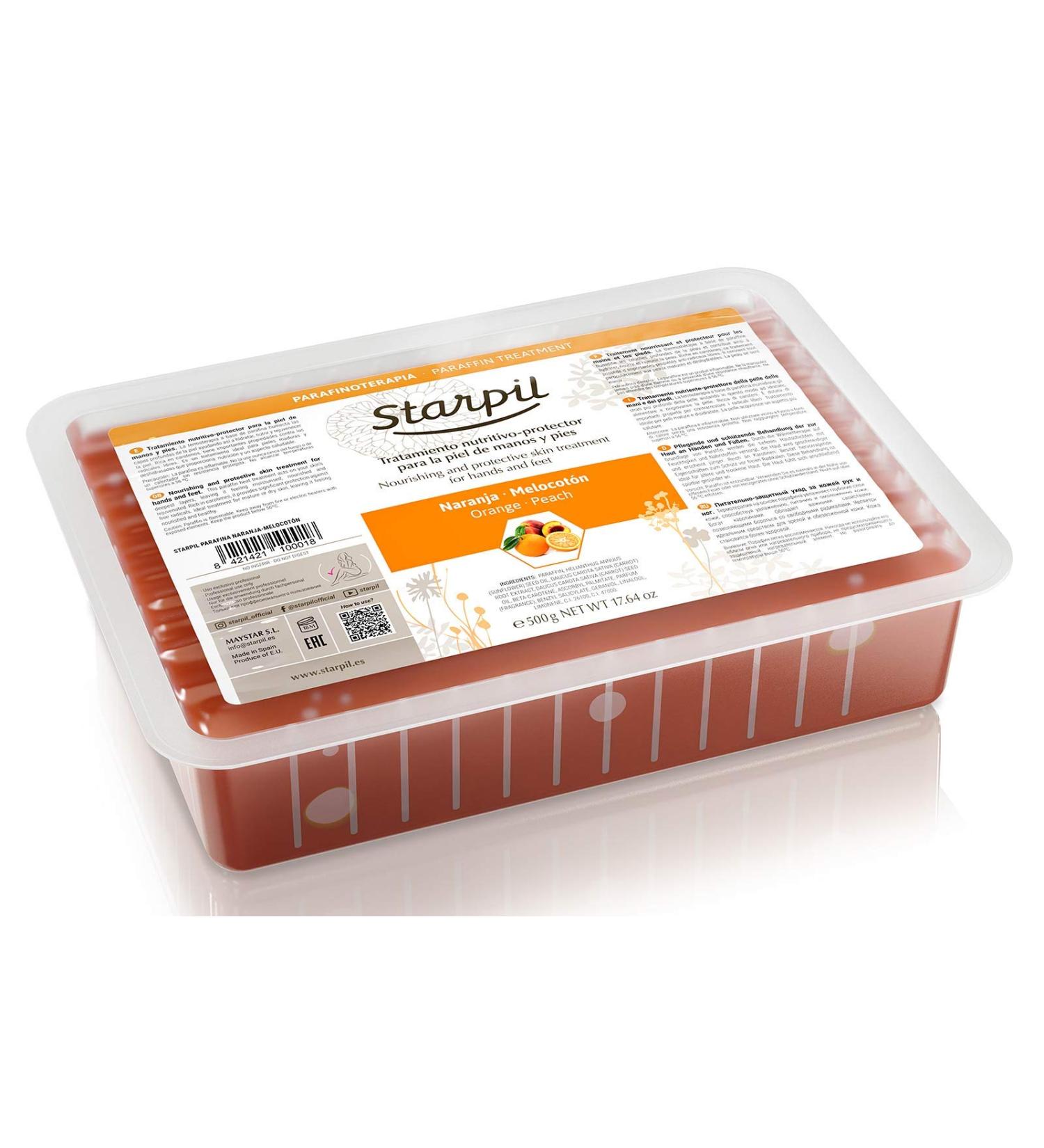 Starpil Paraffin Orange - Peach Paraffin wax for paraffin bath 500g