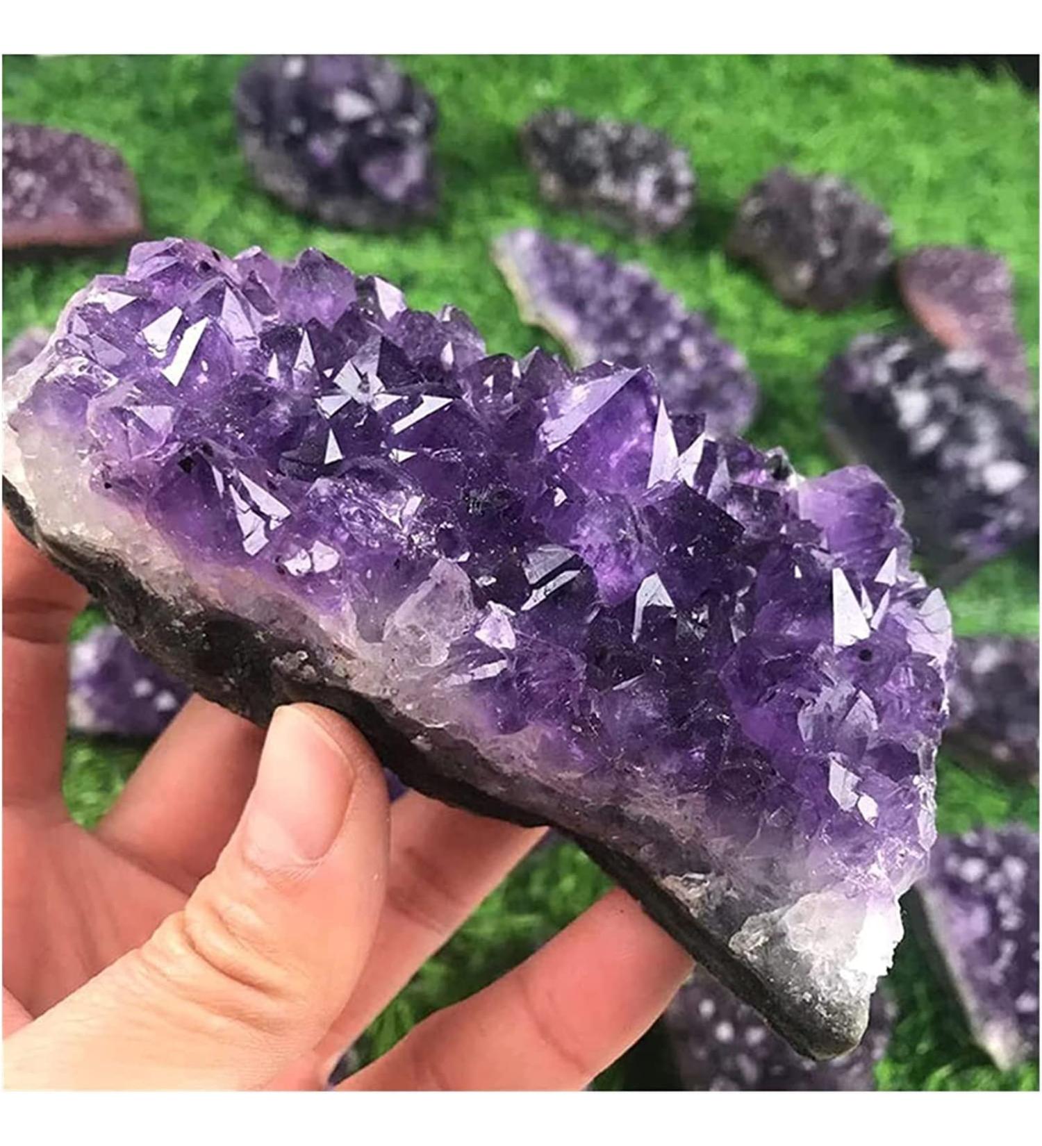 Amethyst Rough Stone 30-60g Uruguay Amethyst Cluster cave Pieces of Original Stone specimens Placed Stone Mineral Specimen - Buy Online on GoSupps.com