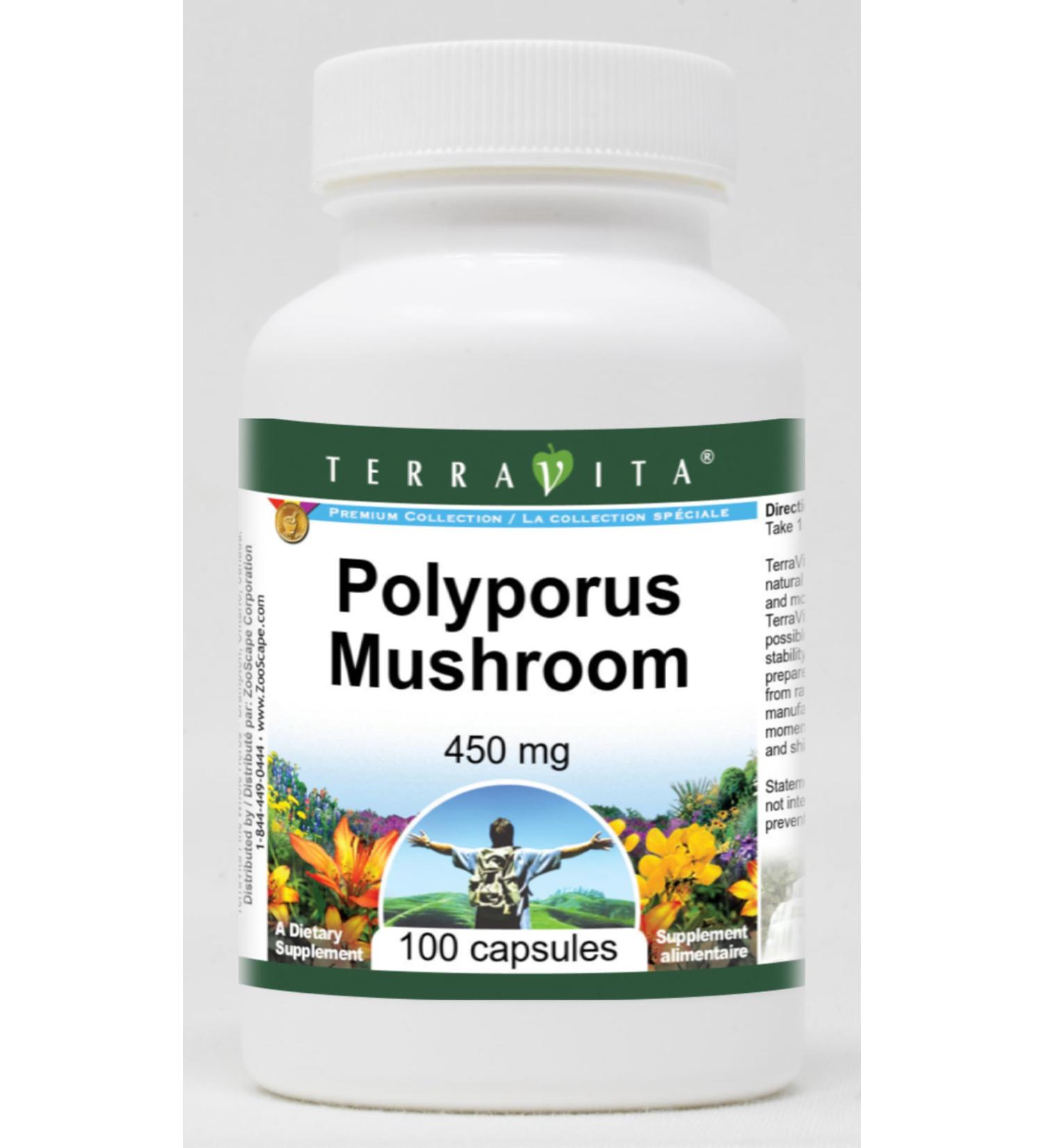 Polyporus Mushroom - 450 mg (100 Capsules ZIN: 520882) - Buy Online on GoSupps.com
