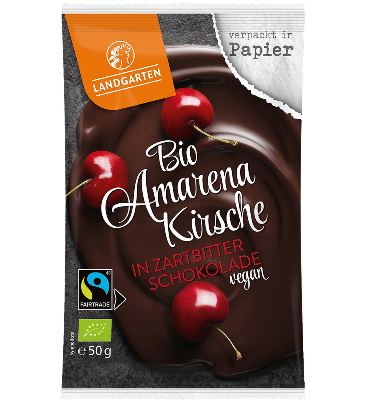 Buy Landgarten Vegan Organic Amares in Dark Chocolate | 50g Pack - International Shipping Available - Buy Online on GoSupps.com