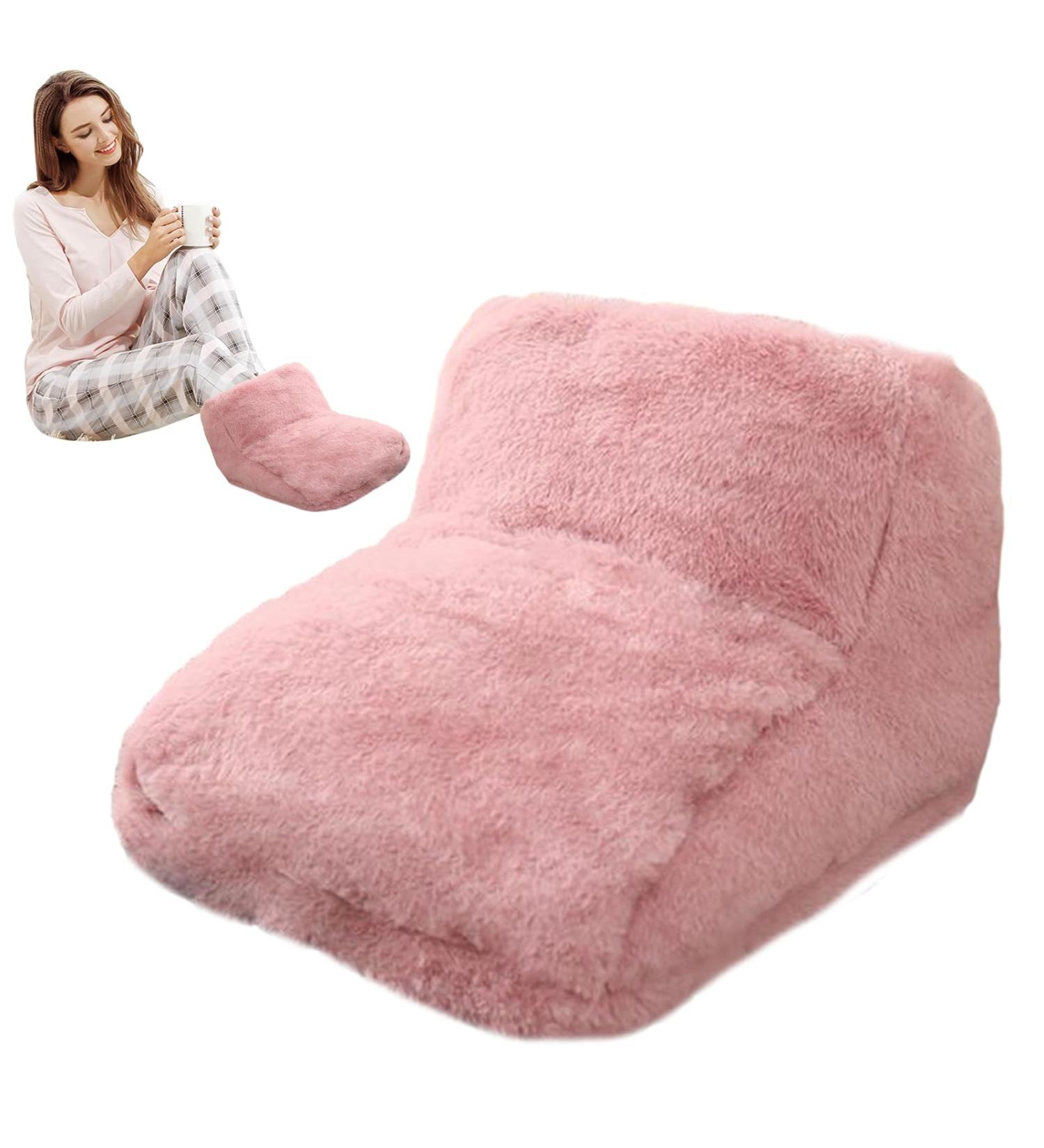 Jacekee Heated Foot Warmers - Comfortable Thick Slippers for Home & Work | Perfect Winter Gift for Dads - Pink - Buy Online on GoSupps.com
