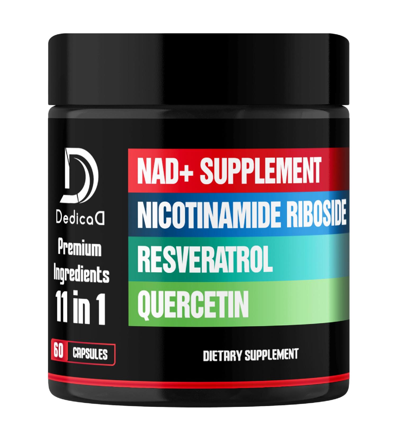 11in1 NAD Supplement with Nicotinamide Riboside, Quercetin, Resveratrol and 8 More - 2 Month Supply 60 Count (Pack of 1) - Buy Online on GoSupps.com