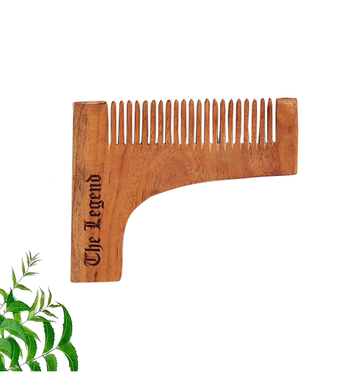 Legend Organic Neem Wood Comb - Premium Beard Shaper for Healthy Grooming - Buy Online on GoSupps.com