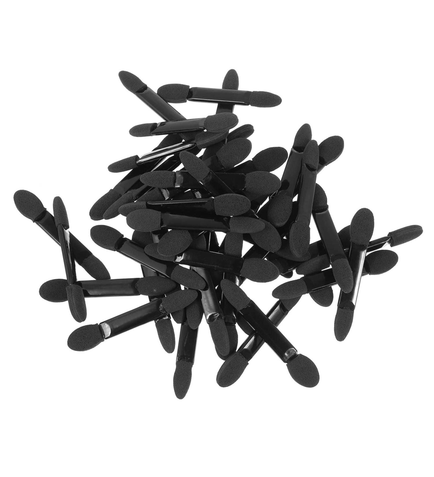FOMIYES 50pcs Eyeshadow Sponges Eye Shadow Applicator Eye Shadow Brush Makeup Brush Miss Cleaning Brush Bulk Size 2 Black - Buy Online on GoSupps.com