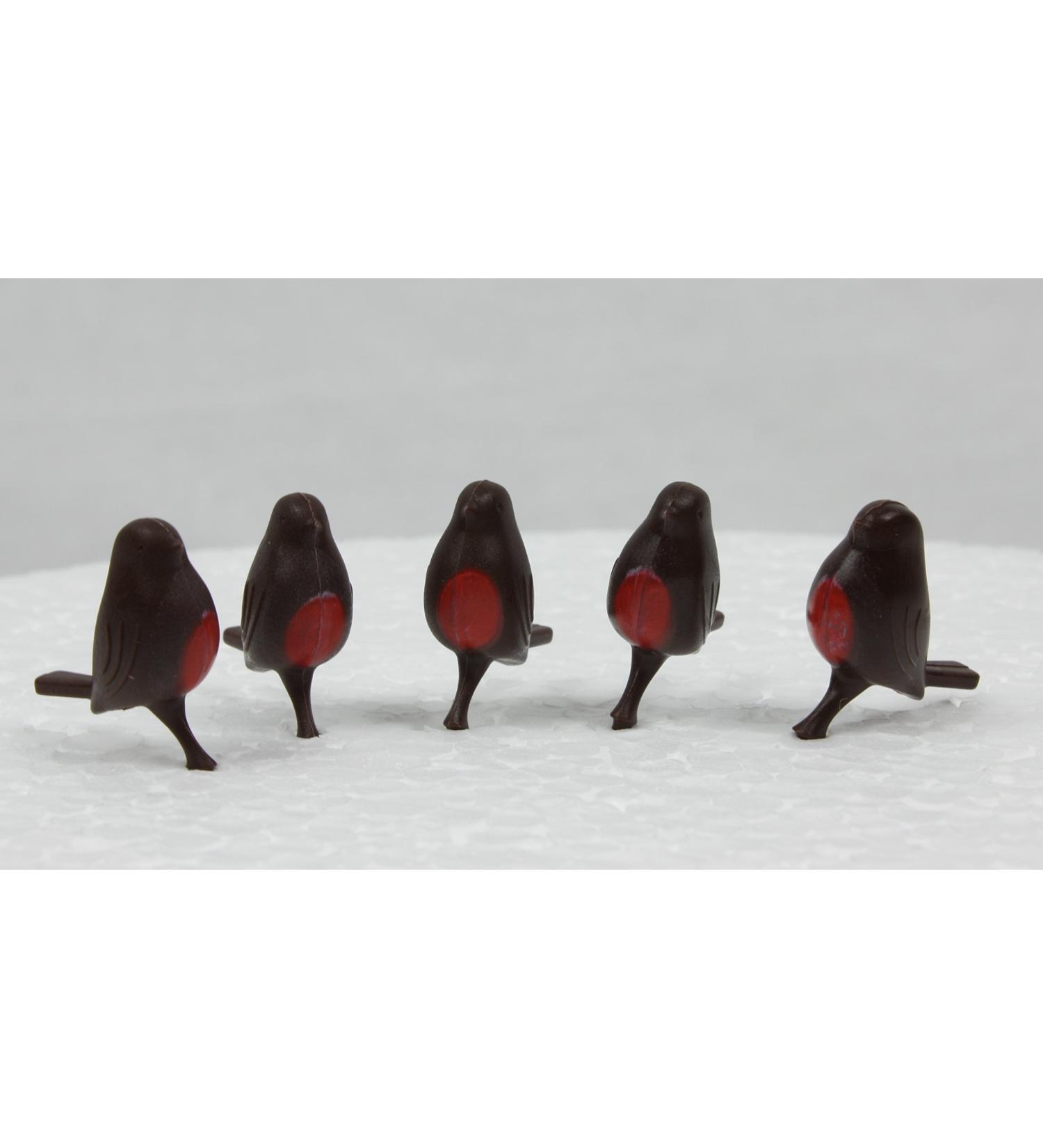 10 x Robin Christmas Cake Topper Decorations