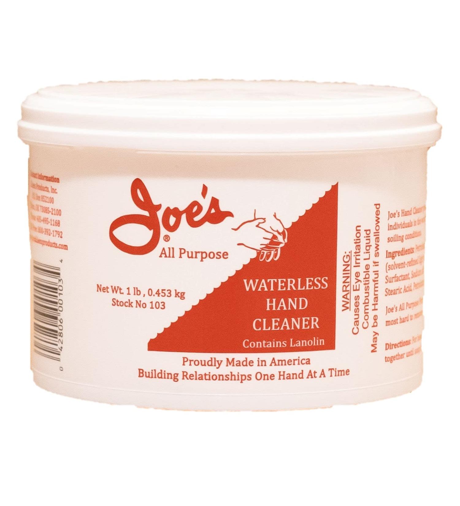 Joe's All Purpose Hand Cleaner 103- Water/Waterless with Lanolin 1 lb. - Buy Online on GoSupps.com