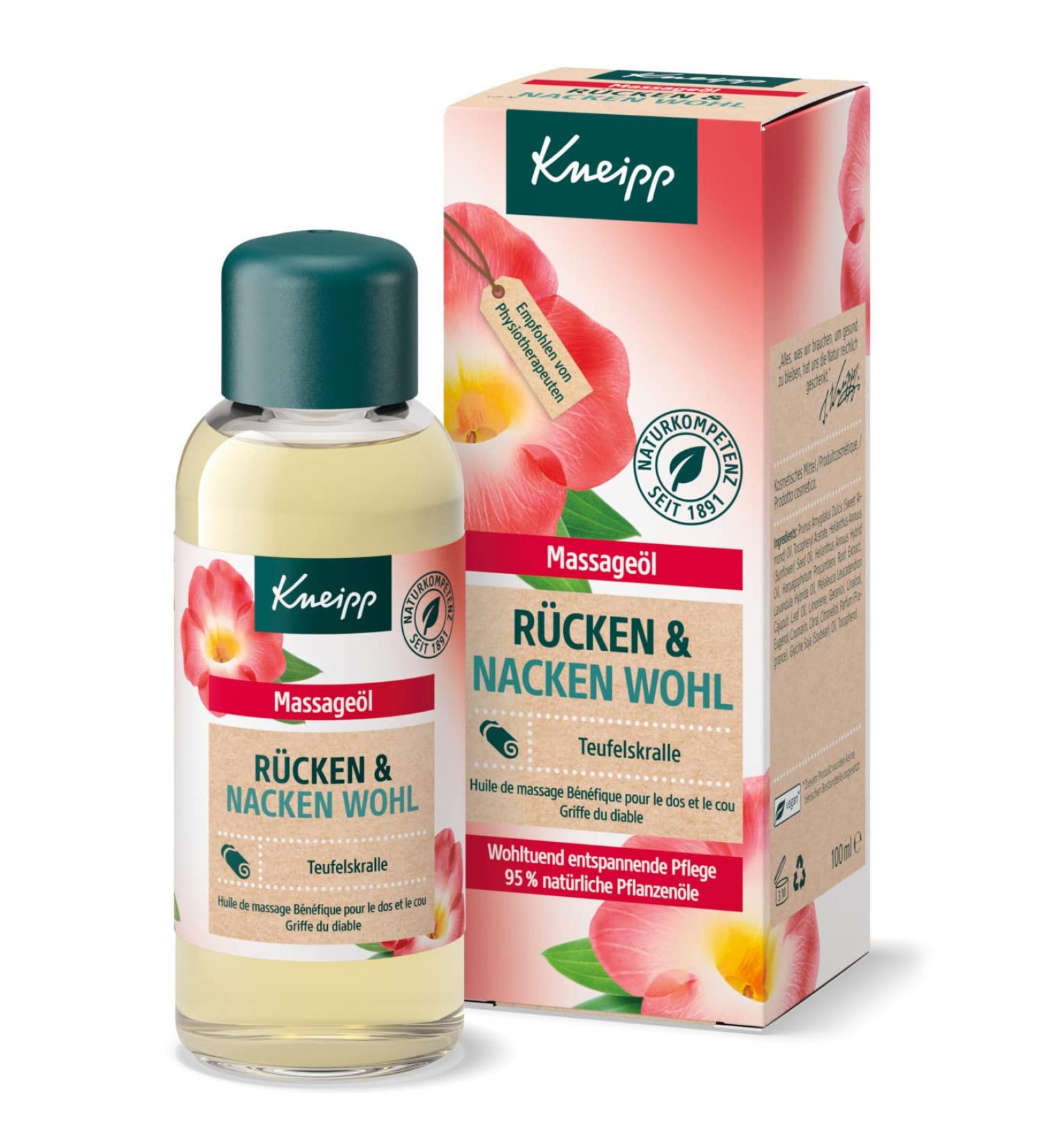 Kneipp High-Quality Massage Oil with Devil Claw Extract Shea Butter & Vitamin E - 100g (1 Pack) - International Shipping Available - Buy Online on GoSupps.com