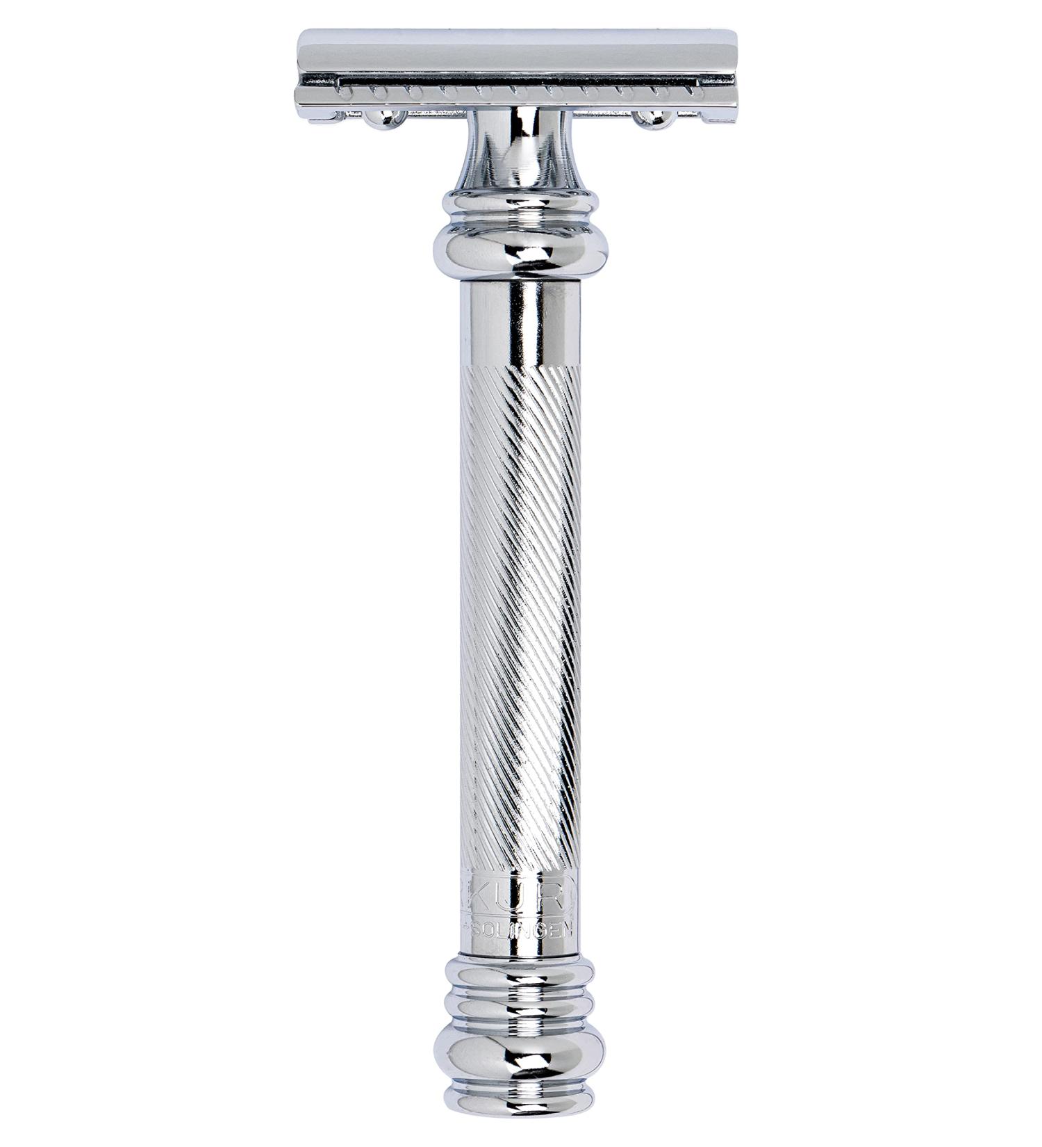 Merkur Heavy Duty Long Barber Pole Safety Razor - Chrome Finish | Premium Quality - Buy Online on GoSupps.com