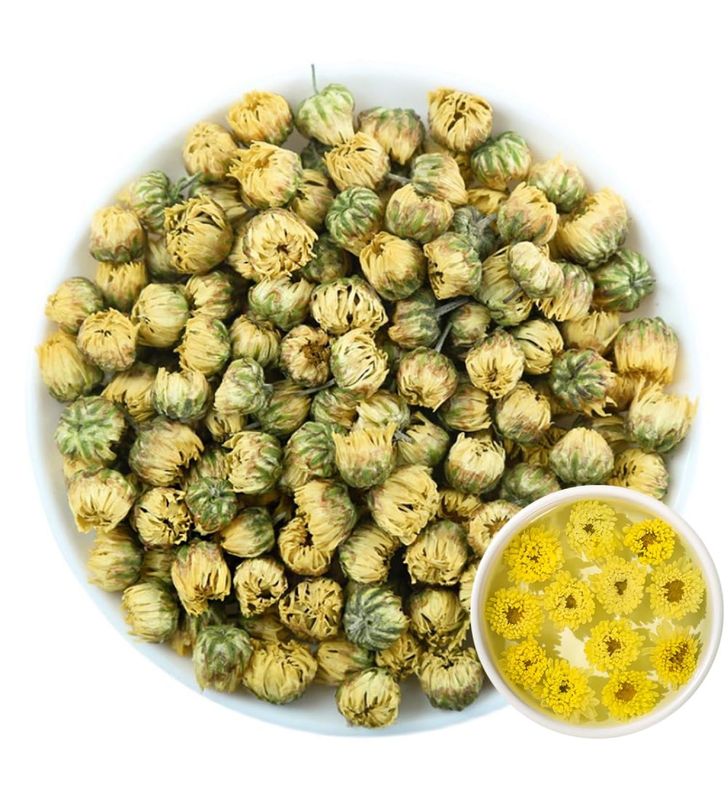 100% chrysanth me s ch bourgeons de chrysanth me 30g / 1.05oz frais th de chrysanth me s ch non - OGM chrysanth me en feuilles sans caf ine - Buy Online on GoSupps.com