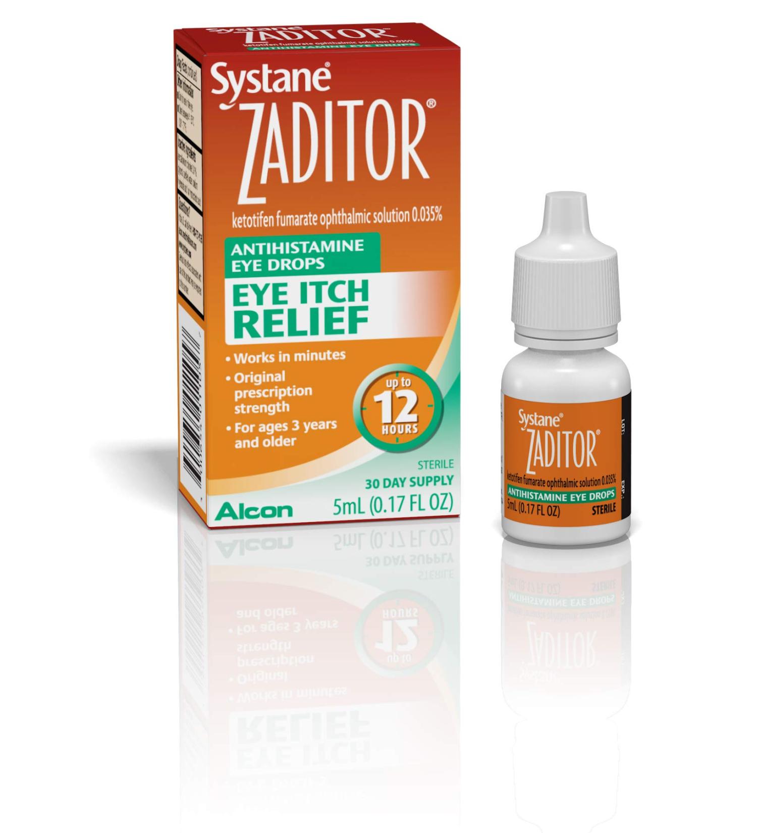 Zaditor Antihistamine Eye Drops 5-mL - Allergy Relief - 0.17 Fl Oz - Buy Online on GoSupps.com