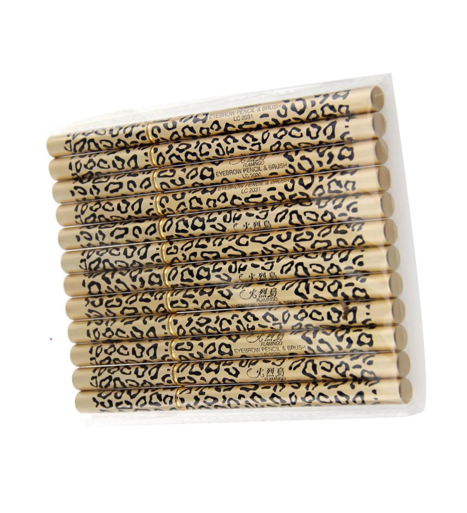 POPETPOP Set 12pcs Black Brush Pens Waterproof Shell Double-ended & A Makeup Leopard of Eyebrow Eyeliner 1 count (Pack of 1) As Shown - Buy Online on GoSupps.com