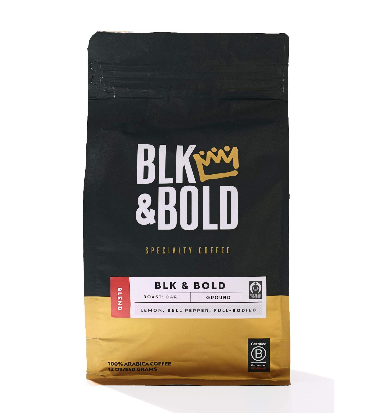 BLK & Bold Specialty Medium Roast Coffee - 12 oz Ground (340g) | Premium Flavor - Buy Online on GoSupps.com