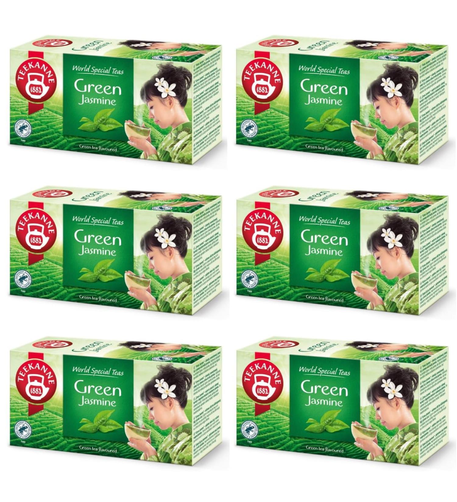 TEEKANNE Green Jasmine - Jasmine vert - Th vert au go t jasmin - 6 x 20 cm (Dekond gift) - Buy Online on GoSupps.com