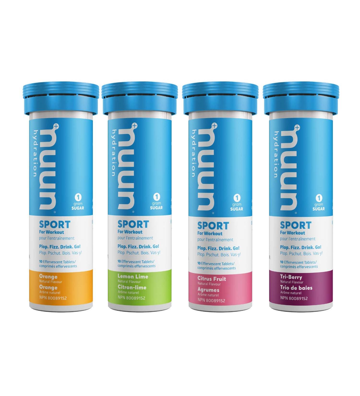 Nuun Sport: Electrolyte Drink Tablets Box of 4 Tubes (40 servings) Citrus Berry Flavour Mix Electrolyte Hydration Supplement - Buy Online on GoSupps.com