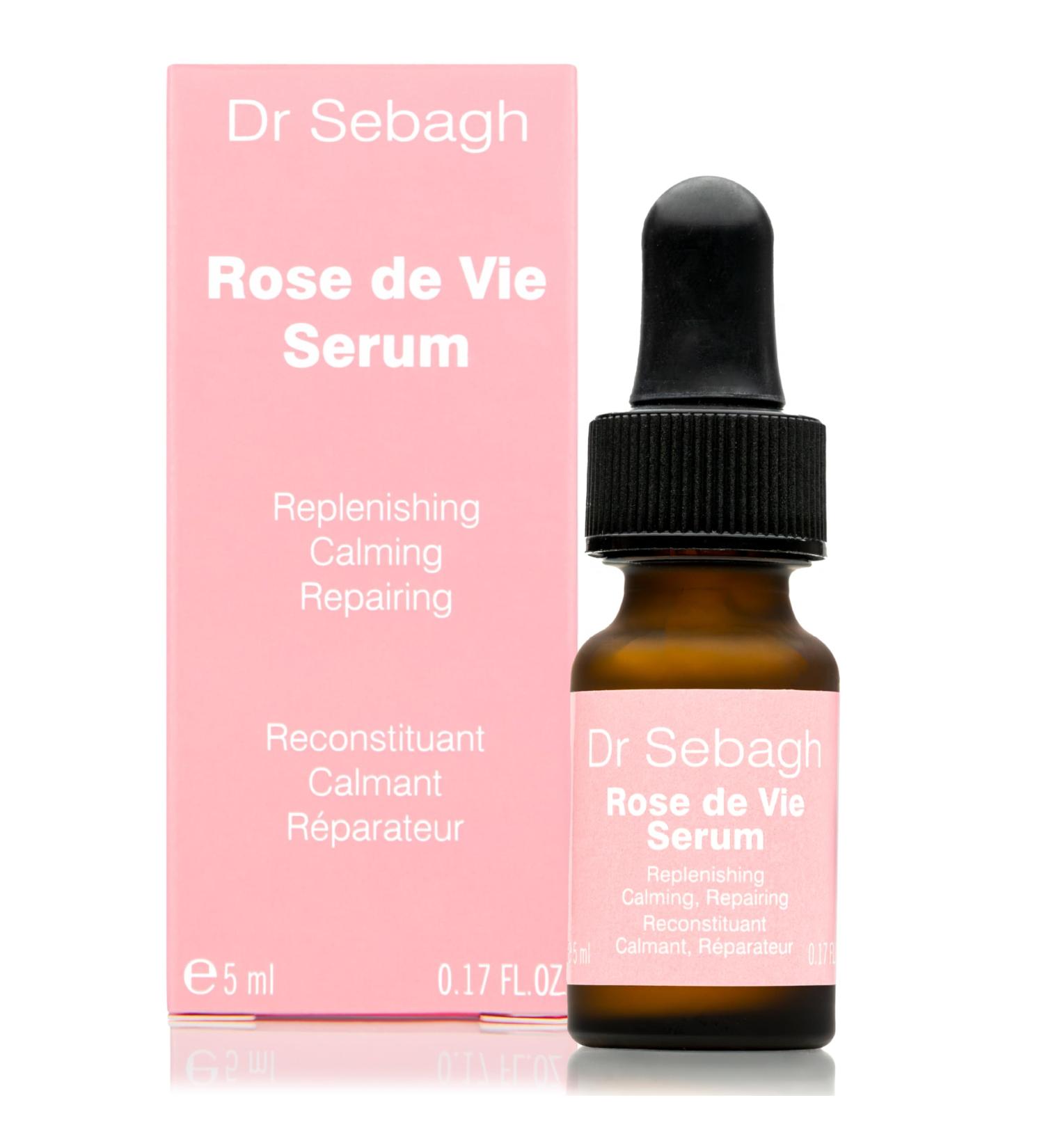 Dr Sebagh Rose de Vie Serum - 0.17 fl oz - Award-Winning Nourishing Anti-Aging Formula - Use with Dry Mature or Sensitive Skin - Designed to Soothe Redness & Irritation - Regenerating & Invigorating - Buy Online on GoSupps.com