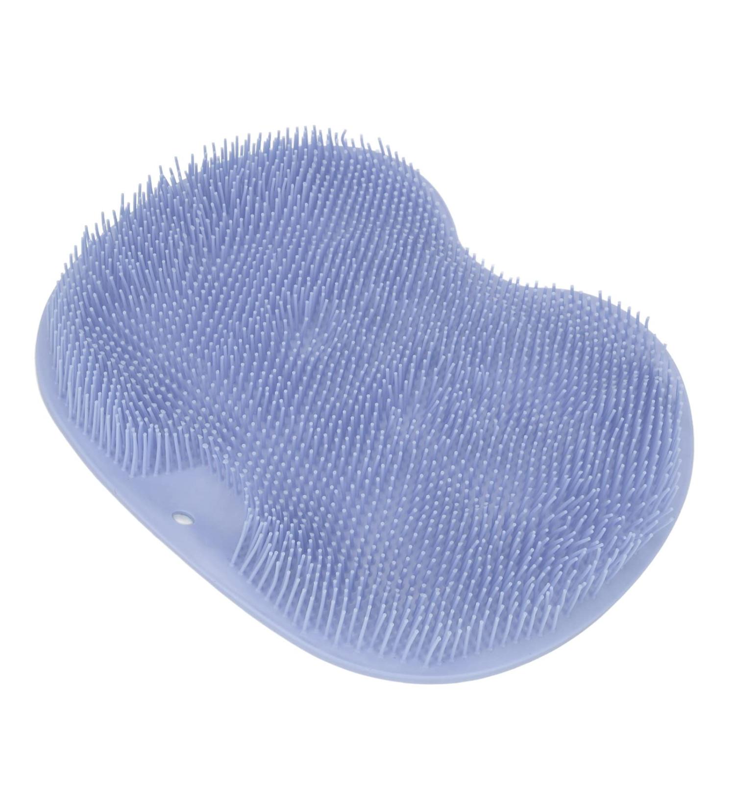 Hands-Free Foot & Back Scrubber for Shower - Multifunctional Body Brush with Suction Cup - Exfoliates, Massages, Non-Skid Mat (Blue) - Bathroom Scrubber - Buy Online on GoSupps.com