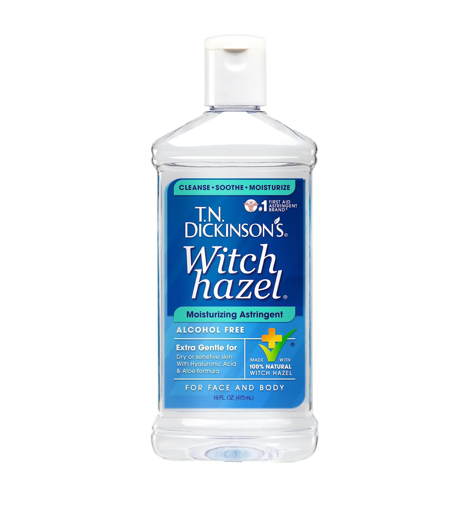 T.N. Dickinson's Witch Hazel Alcohol-Free Moisturizing Astringent 16 oz | 100% Natural Formula - Buy Online on GoSupps.com