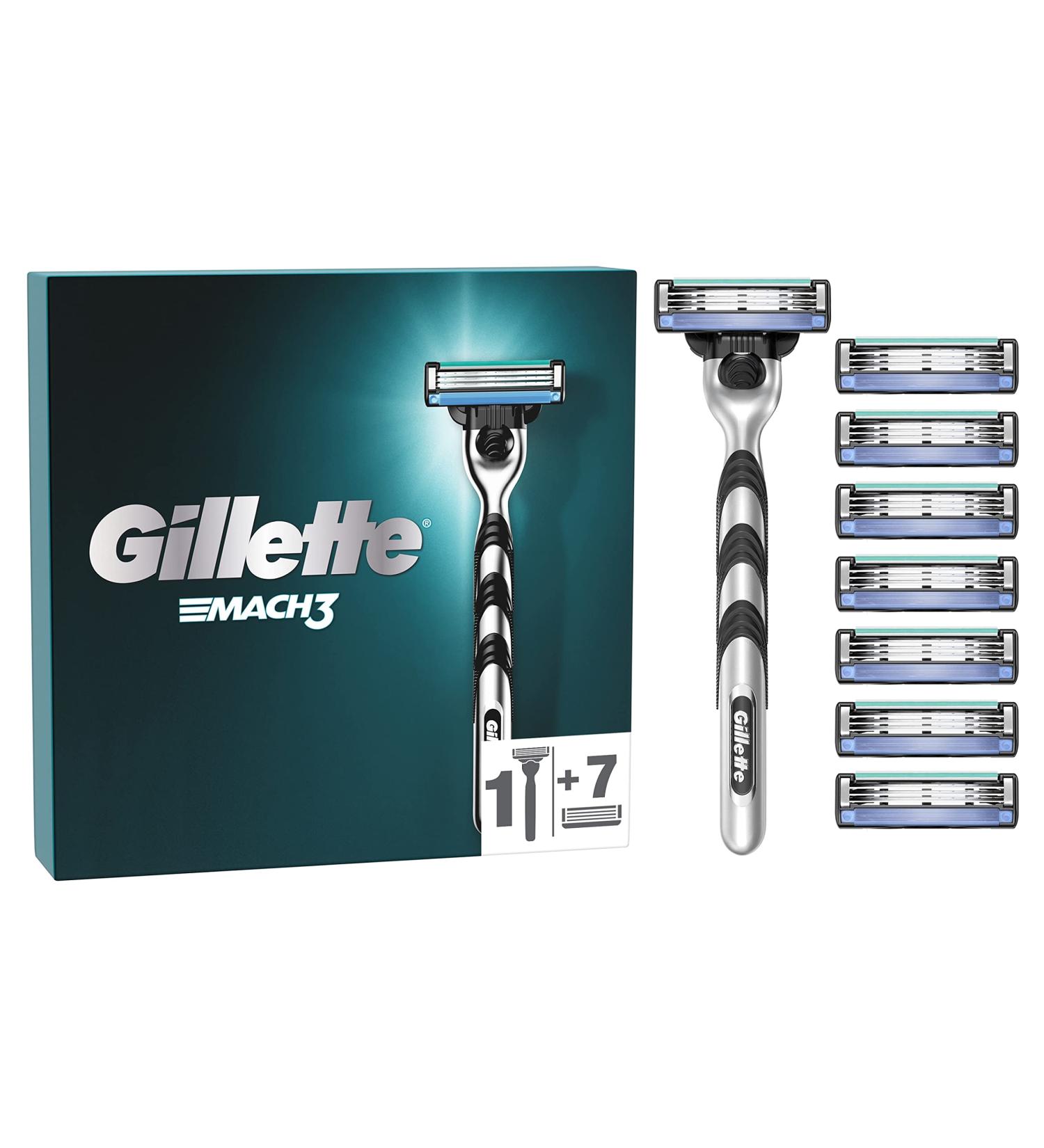 Buy Gillette Mach3 Men's Wet Razor + 8 Blades - Perfect Gift for Him | International Shipping Available - Buy Online on GoSupps.com
