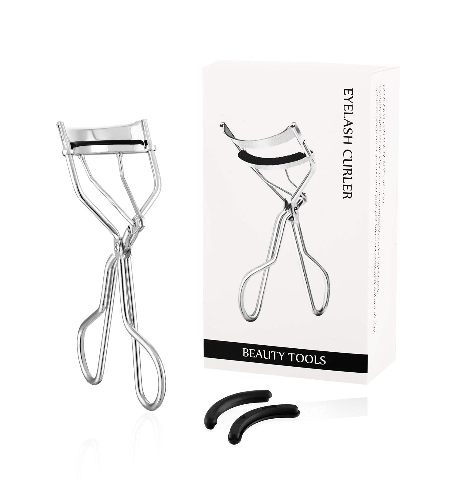 Eyelash Curler For Women With 2 Replacement Pads For All Eye Shapes (Silver Color) - Buy Online on GoSupps.com