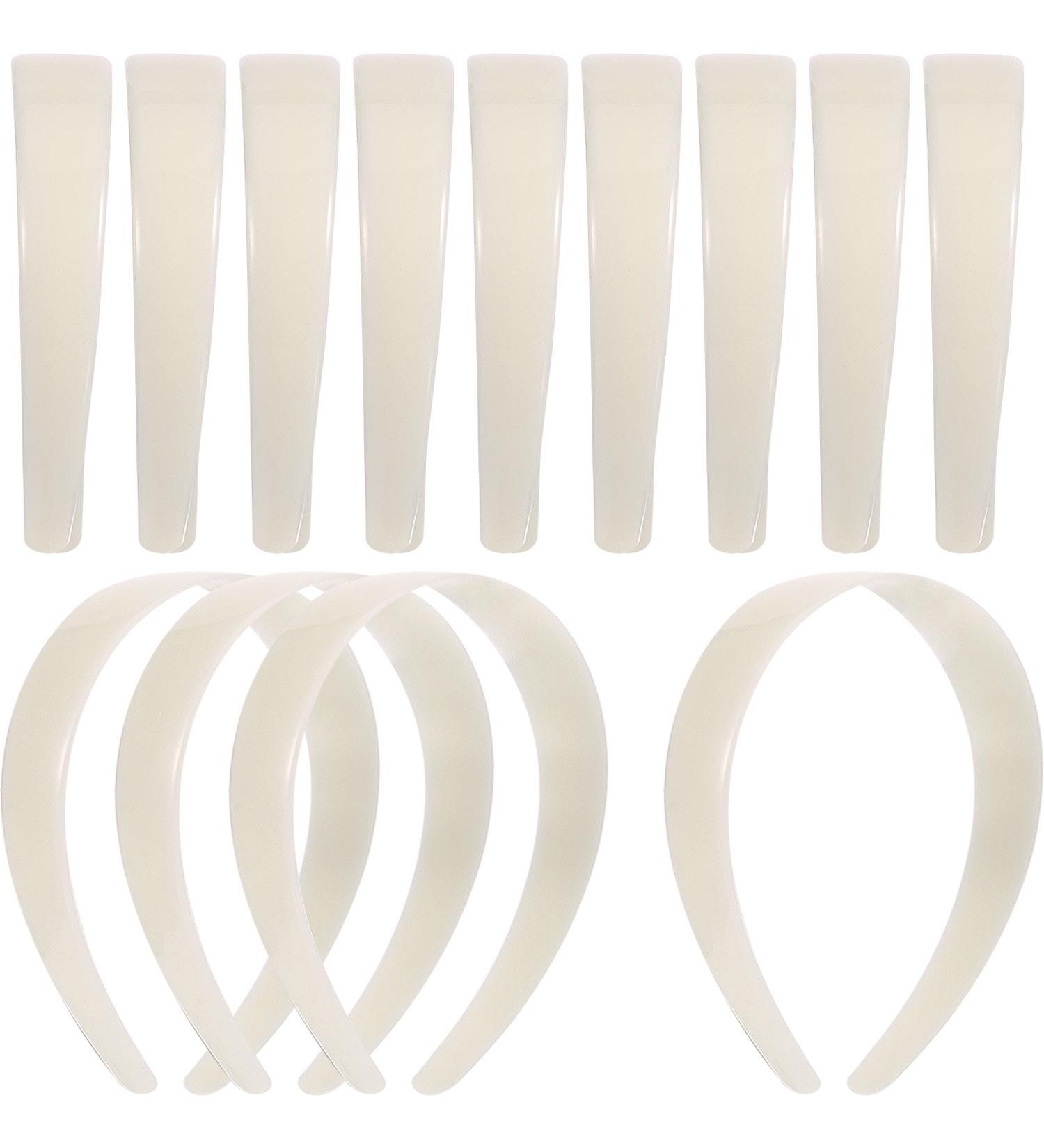 Buy 20 White Craft Plastic Headbands | 1 Inch Plain No Teeth DIY Hair Bands for Stylish Hair Accessories - International Shipping Available - Buy Online on GoSupps.com