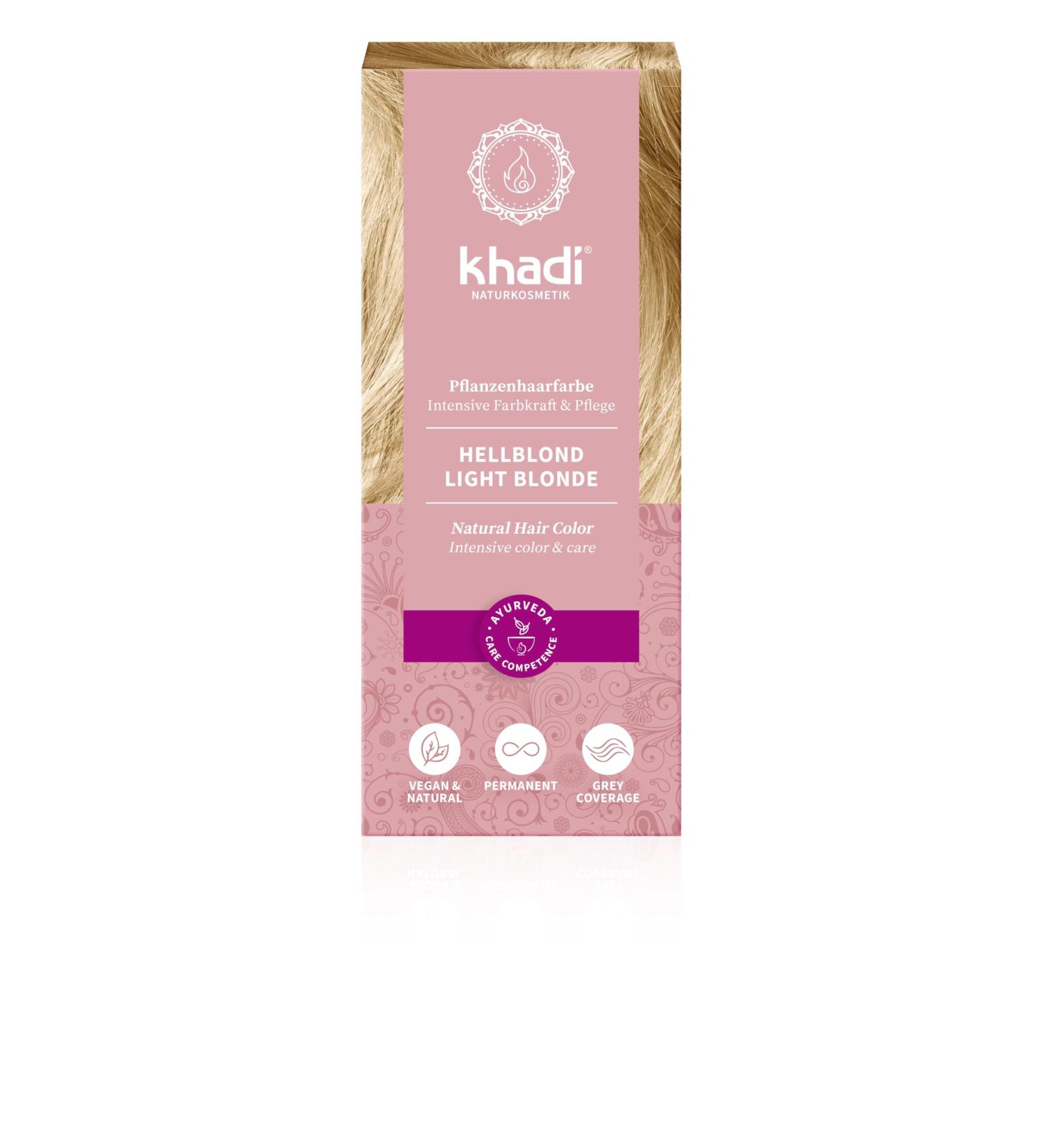 Khadi Hellblond Plant Hair Color - 100g Radiant Wheat & Honey Blonde 100% Vegan Natural Hair Dye | Shop Eco-Friendly Hair Cosmetics - Buy Online on GoSupps.com