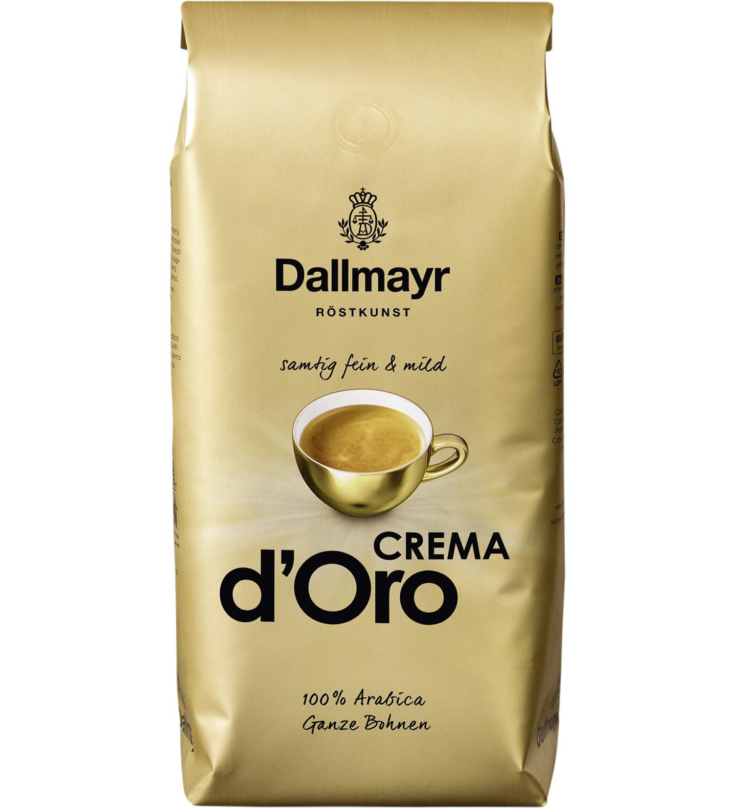 Dallmayr Alois KG Dallmayr Crema dOro VELVET MILD & FINE koffie hele bonen 4pack 4x1000g Arabica