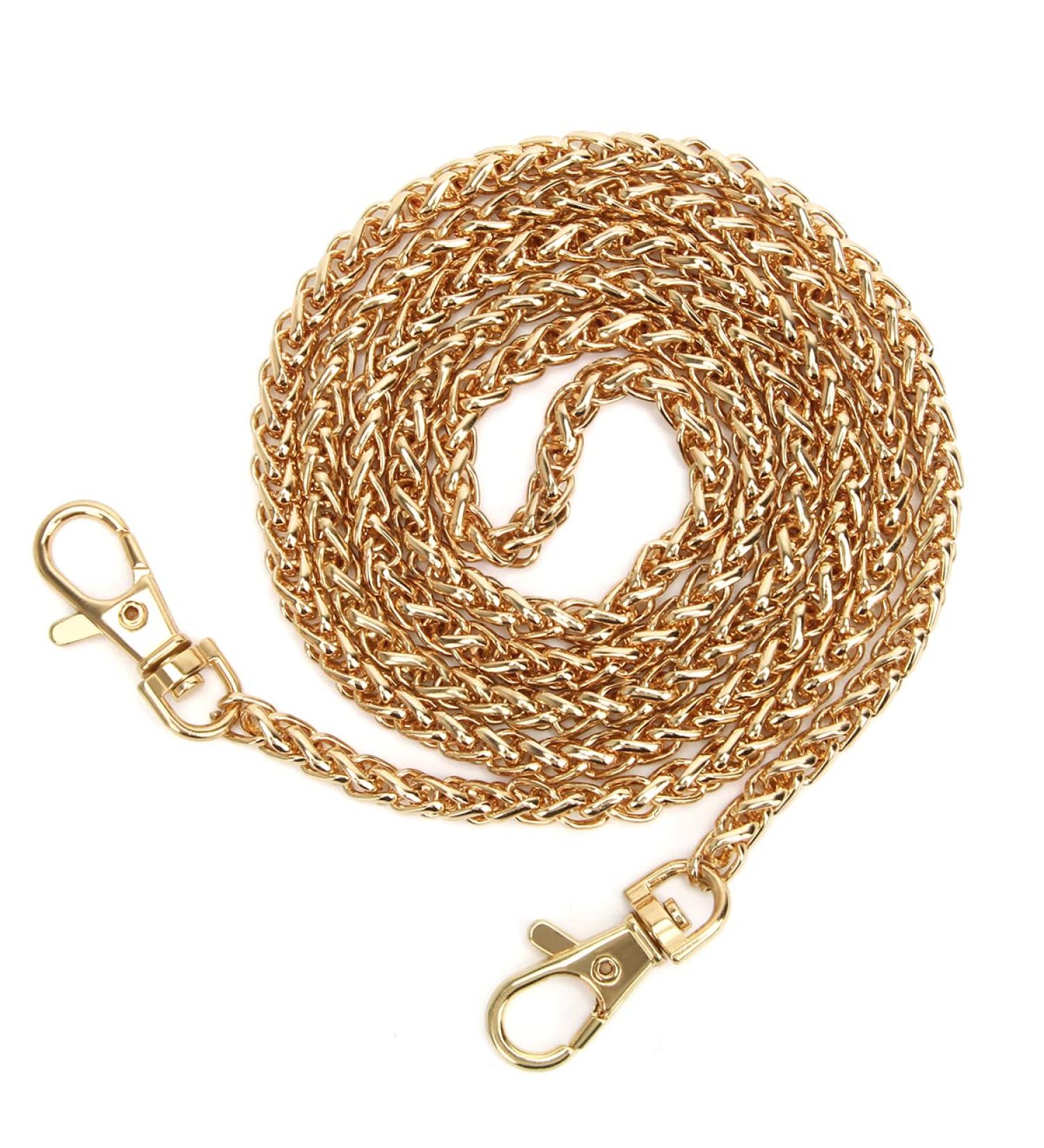 Luxiv Purse Chain Replacement  Women Purse Chains Gold Handbag Chains DIY Shoulder Cross Body Bag Chain 47'' Metal Handbag Gold Cross Body Chain Replacement Straps Chain Purse Making Supplies (Gold) - Buy Online on GoSupps.com