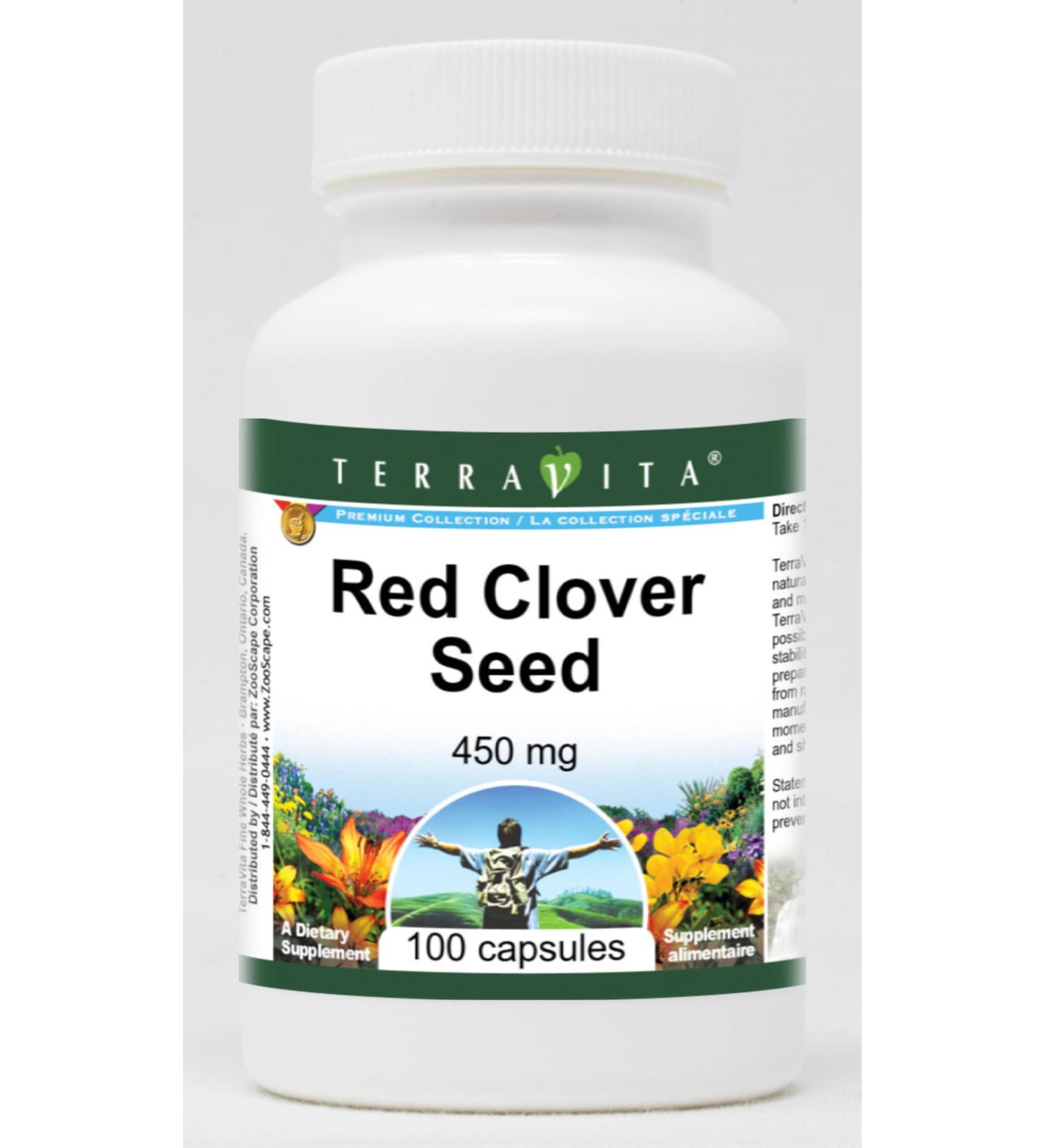 Red Clover Seed - 450 mg (100 Capsules ZIN: 518688) - 3 Pack - Buy Online on GoSupps.com