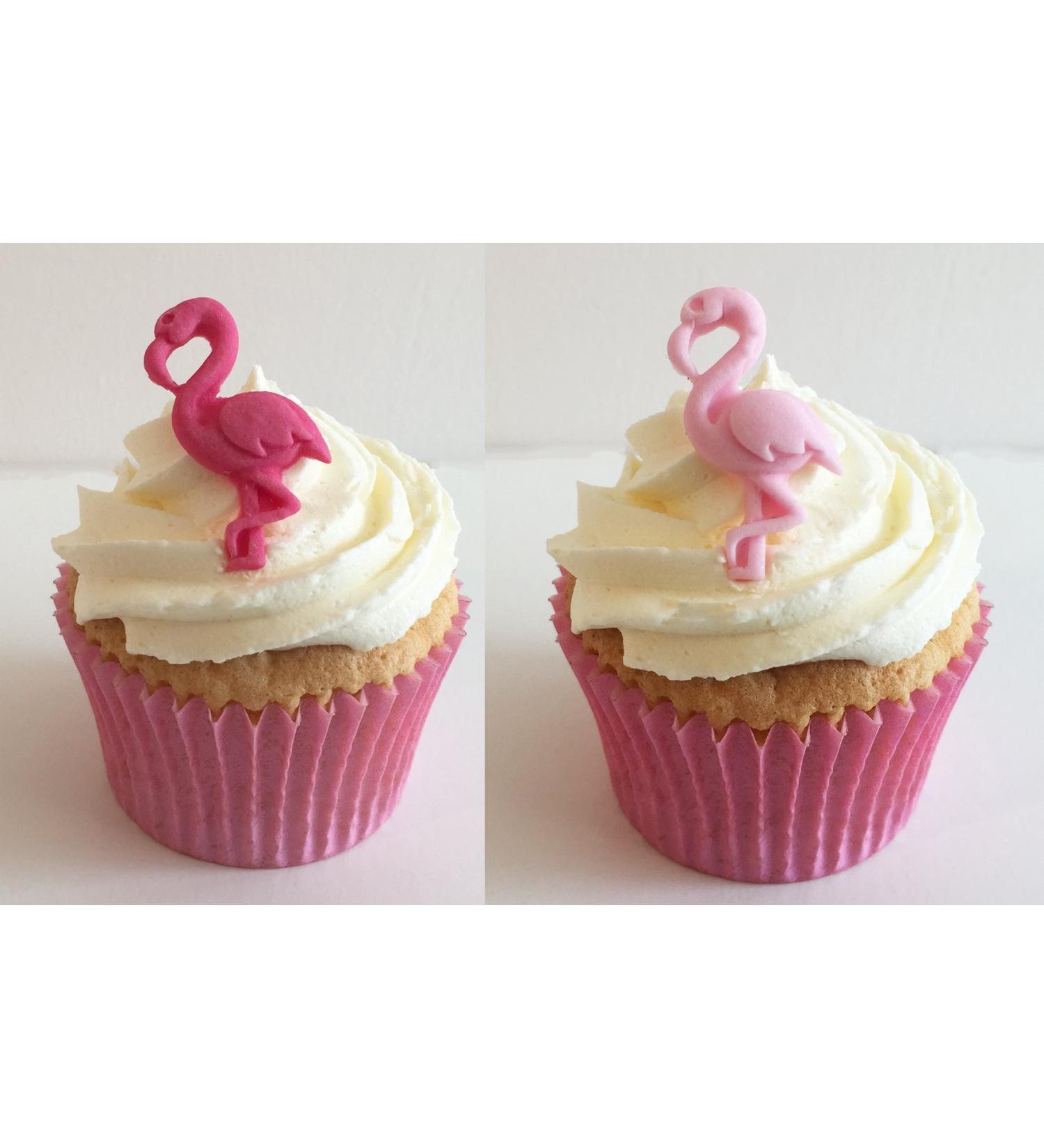 Holly Cupcakes 6 Mixed Sugar Flamingos- Gorgeous edible & handmade with love in the UK! - Buy Online on GoSupps.com