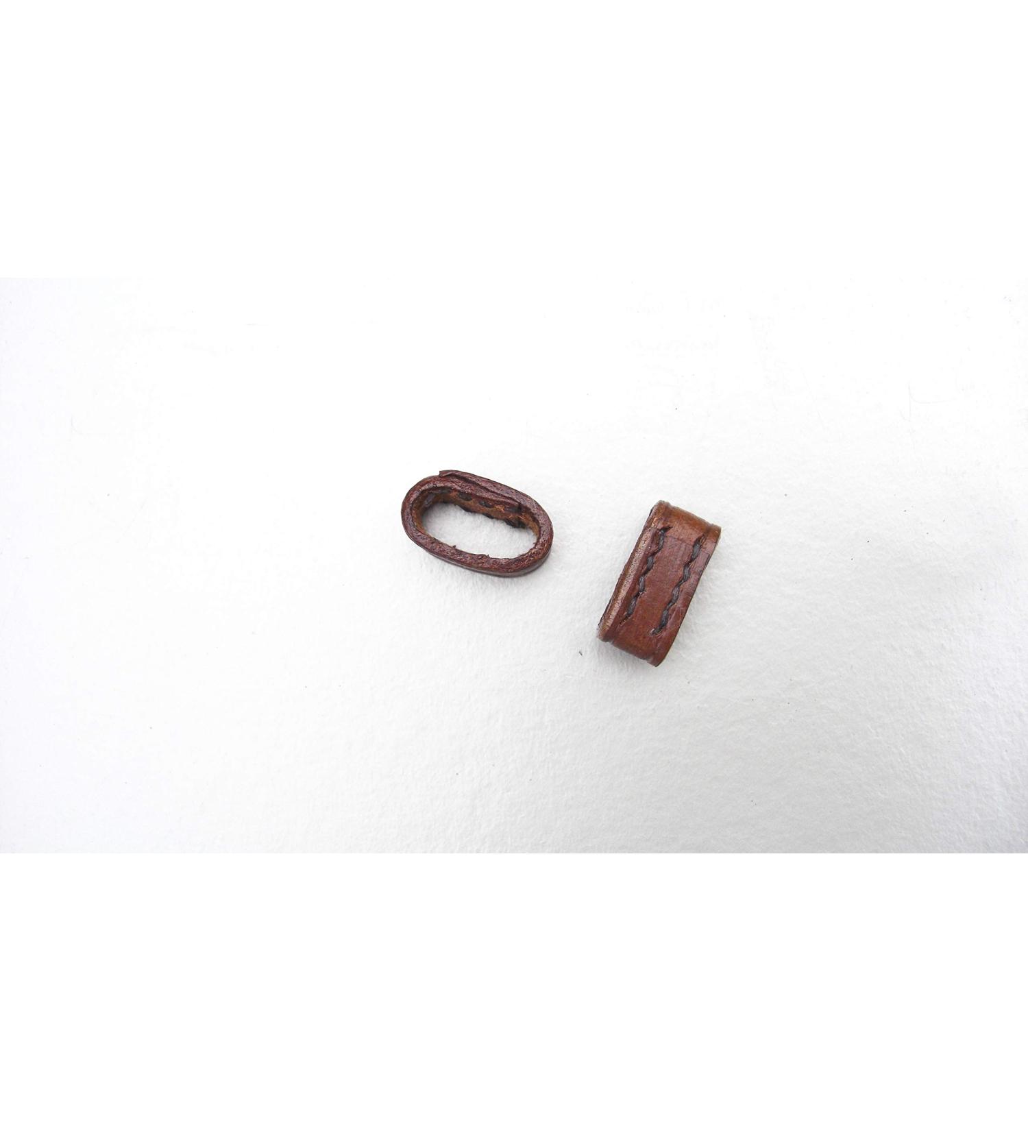 GS-Sports 4 leather loops sliding shocking for the bulky strap pulp strip of riding straps black dark brown light brown (London) Mittelbraun (Helltraun)