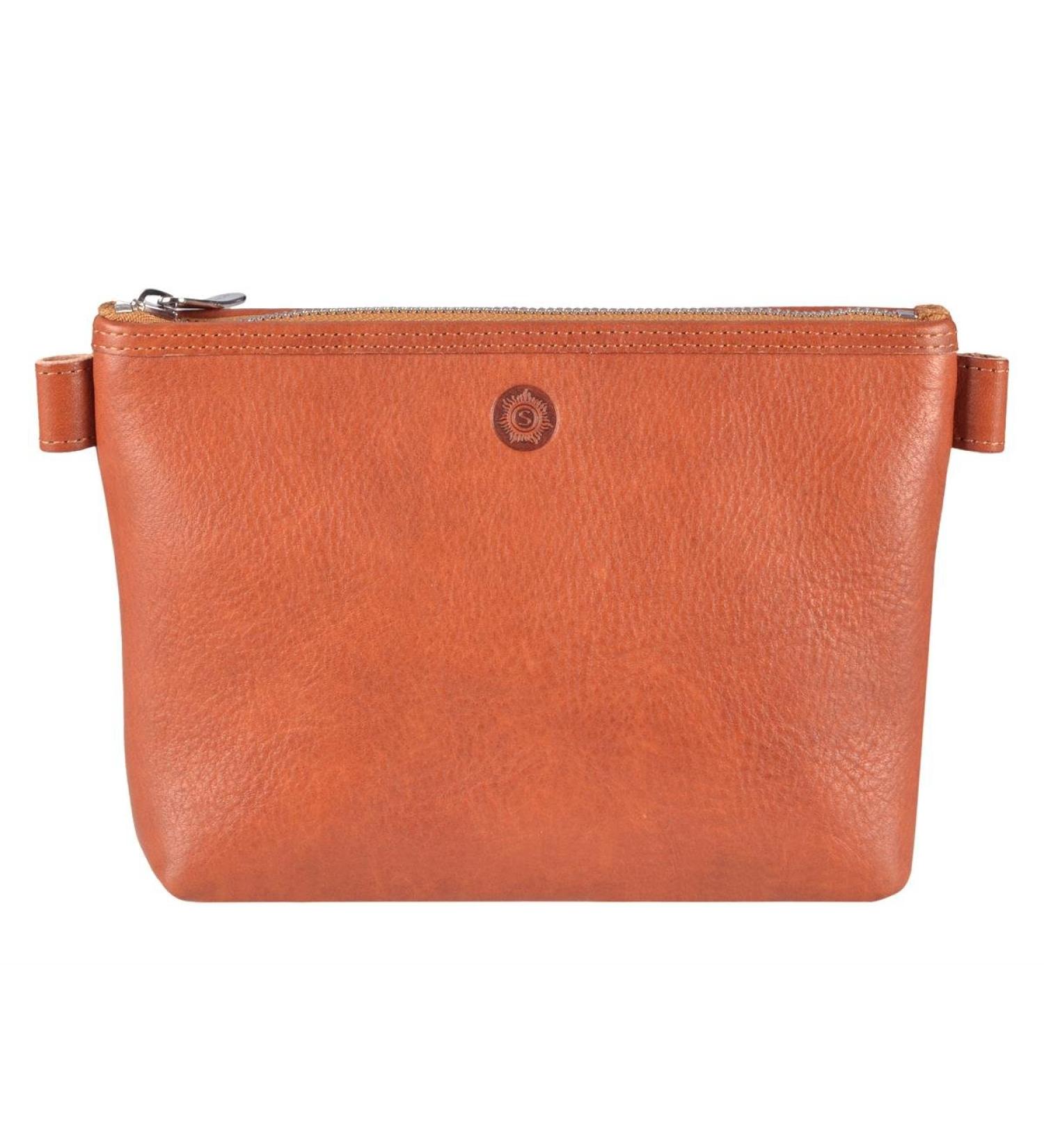 SONNENLEDER Silvretta Cosmetic Bag - High-Quality Natural Genuine Leather | International Shipping Available - Buy Online on GoSupps.com