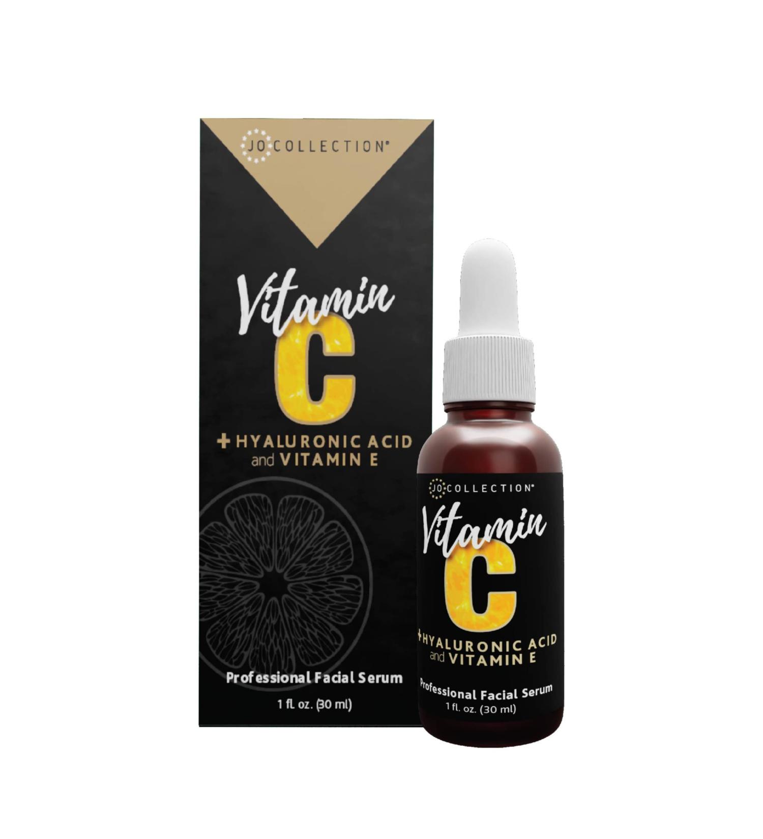 Vitamin C Serum with Hyaluronic Acid & Vitamin E | Brightening & Anti-Aging Hydrating Formula | 1 Fl oz | No Sulfates - Buy Online on GoSupps.com