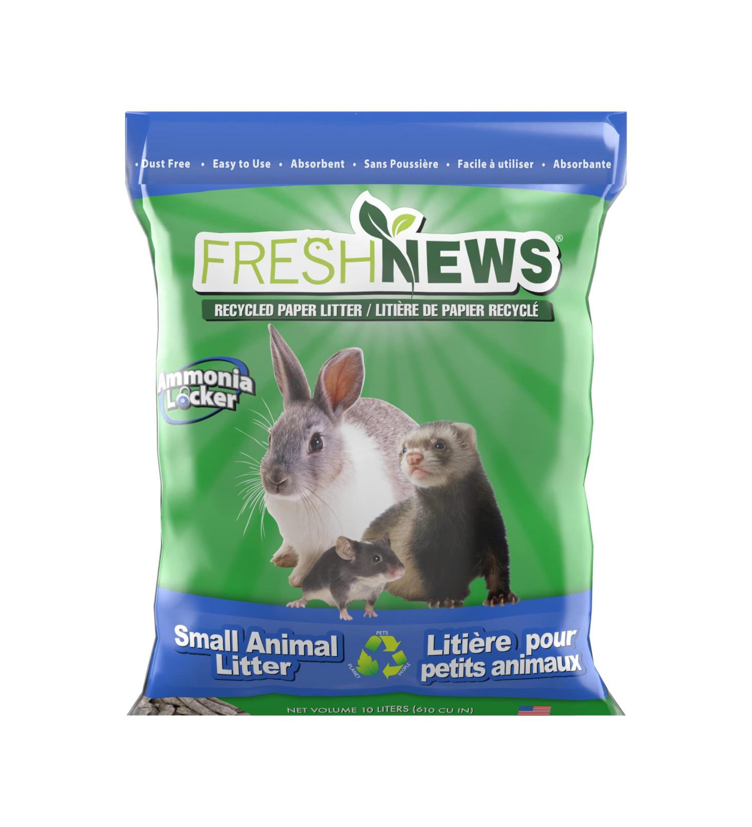 Fresh News Recycled Paper Small Animal Litter Bedding 10L - Eco-Friendly & Absorbent - Buy Online on GoSupps.com
