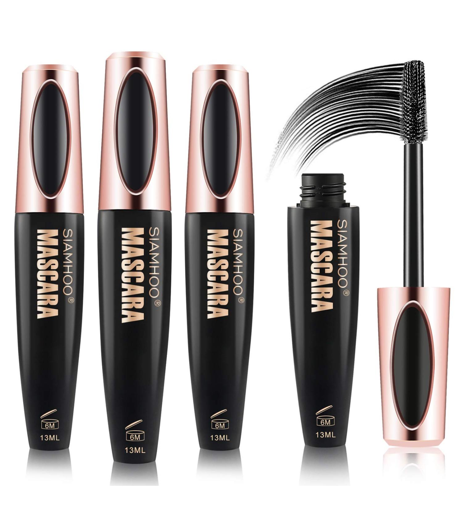 3 PACKS Natural 4D Silk Fiber Lash Mascara Extension - Voluminous, Smudge-proof, Long-Lasting - Classic Black (3pc) - Buy Online on GoSupps.com