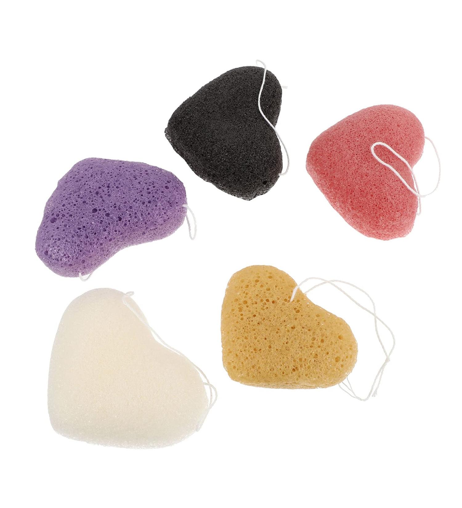 Beaupretty 5pcs Konjac Face Wash Sponges - Natural Exfoliating Facial Cleansing Pads for Makeup Removal & Spa | International Shipping Available - Buy Online on GoSupps.com