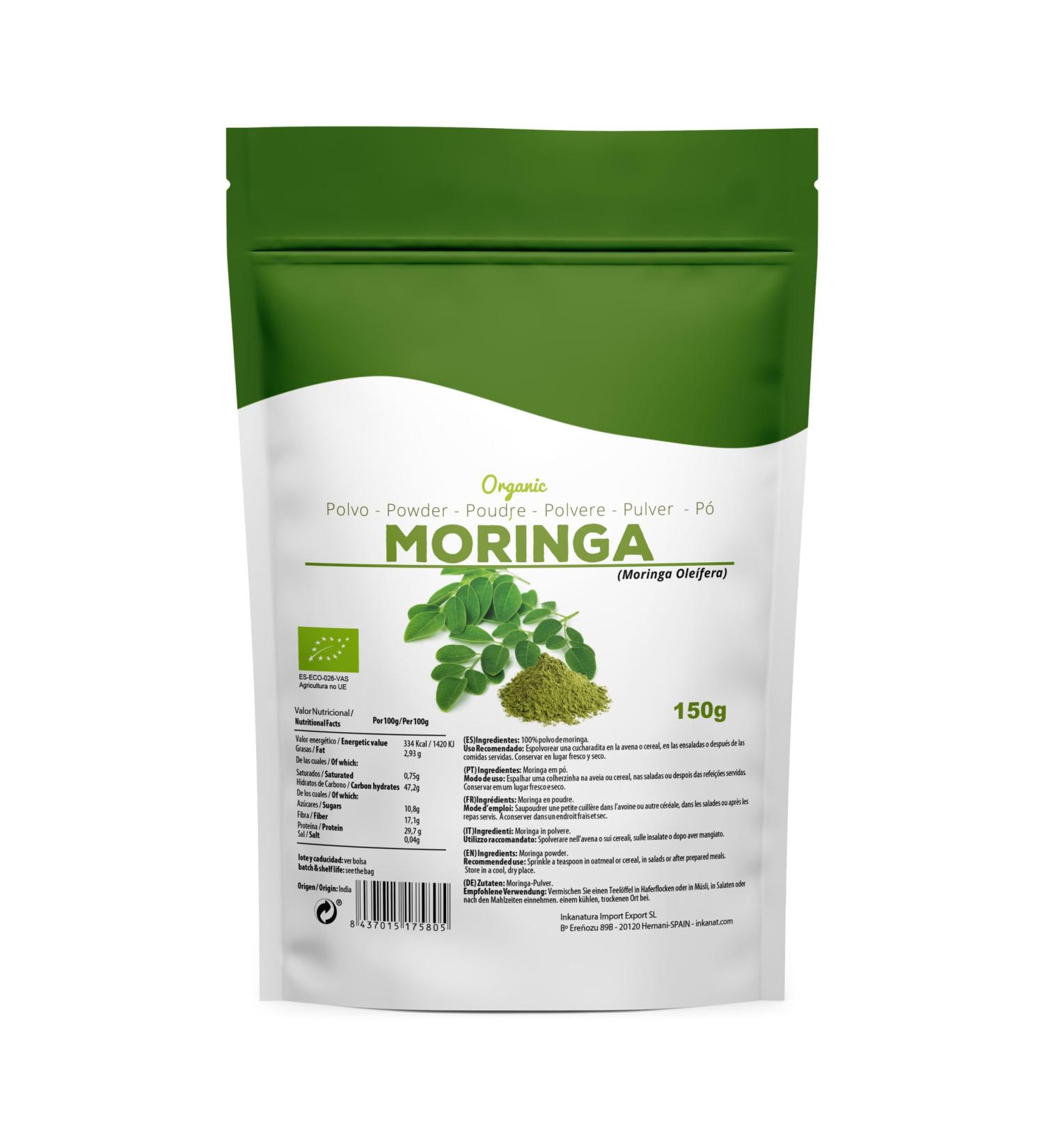 Moringa en poudre 150g Inkanat - Buy Online on GoSupps.com