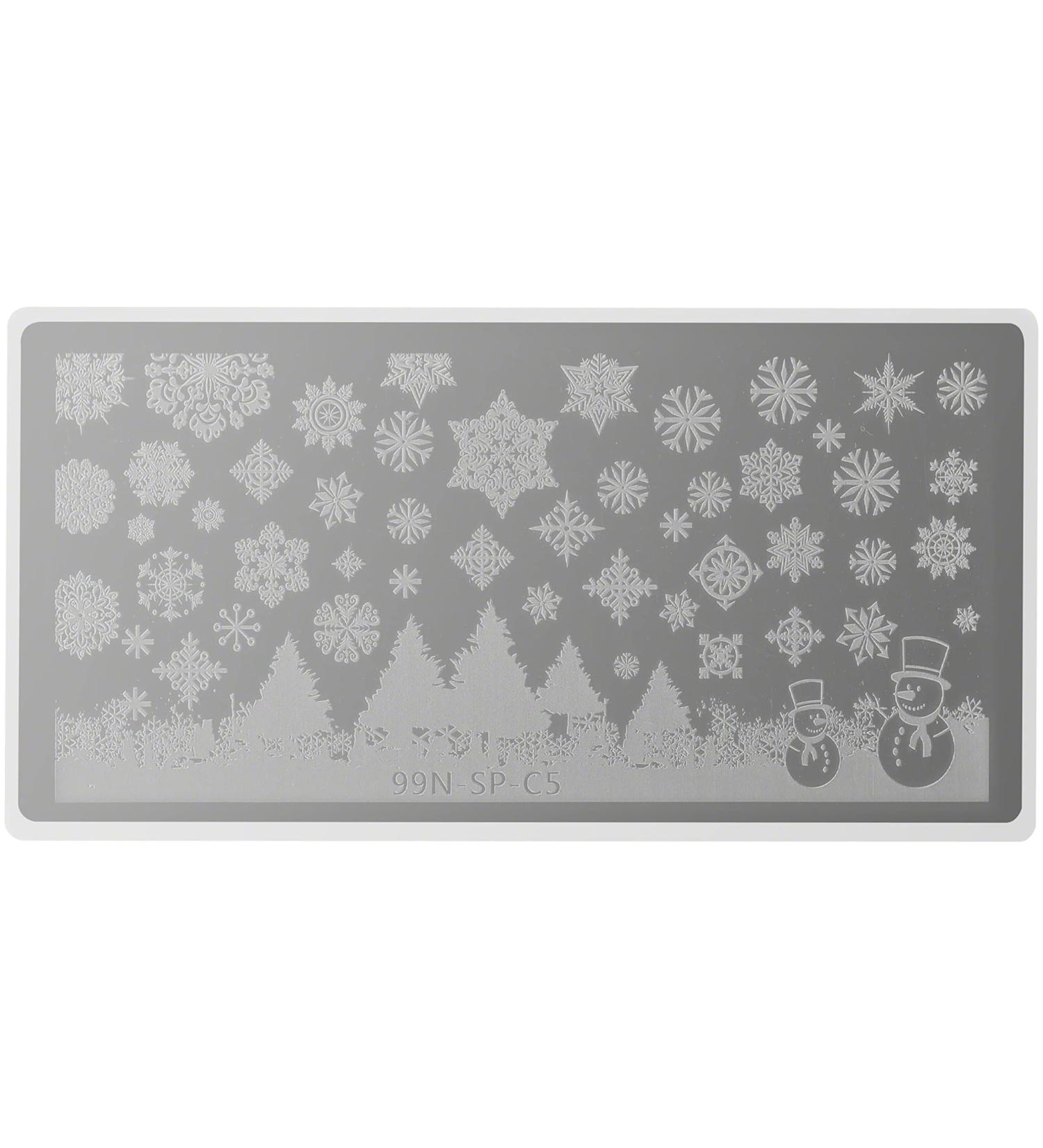 99nails Stamping Plate Special - Christmas Snow | Festive Nail Art for Holiday Celebrations - International Shipping Available - Buy Online on GoSupps.com