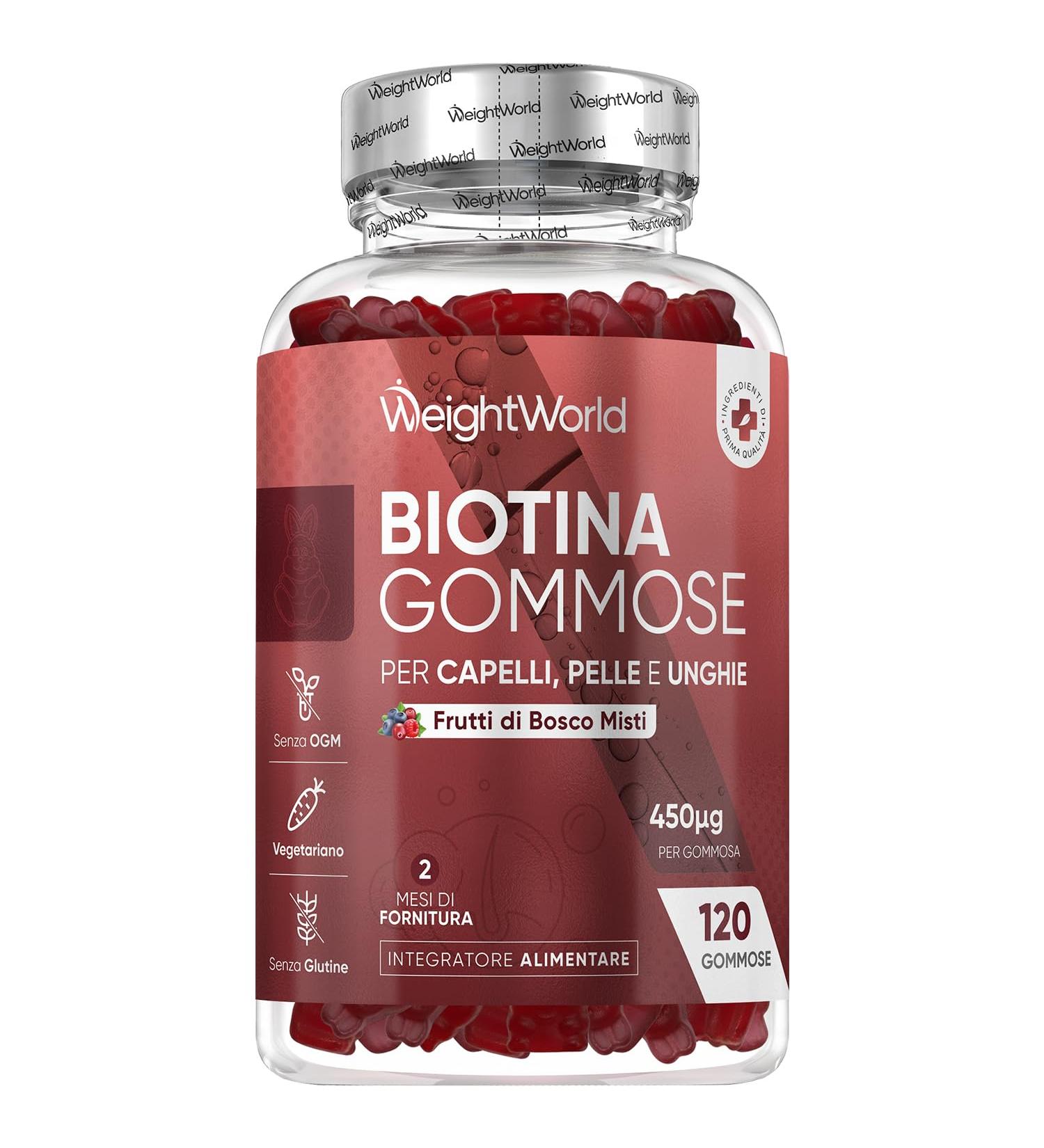 Biotine Gummies 120 Gommes l'Ar me Naturel de Baies M lang es - Selon l'EFSA la biotine contribue au maintien d'une chevelure normale - Complexe avec 13 Multivitamines et Min raux - Buy Online on GoSupps.com