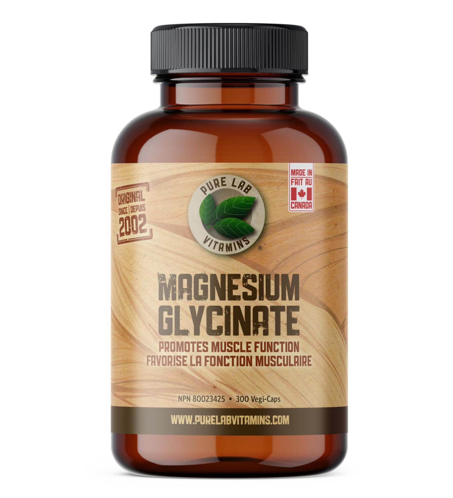 Pure Lab Vitamins | Magnesium Glycinate 165mg | Vegan Gluten free Sugar free Soy free (300 Count (Pack of 1)) - Buy Online on GoSupps.com