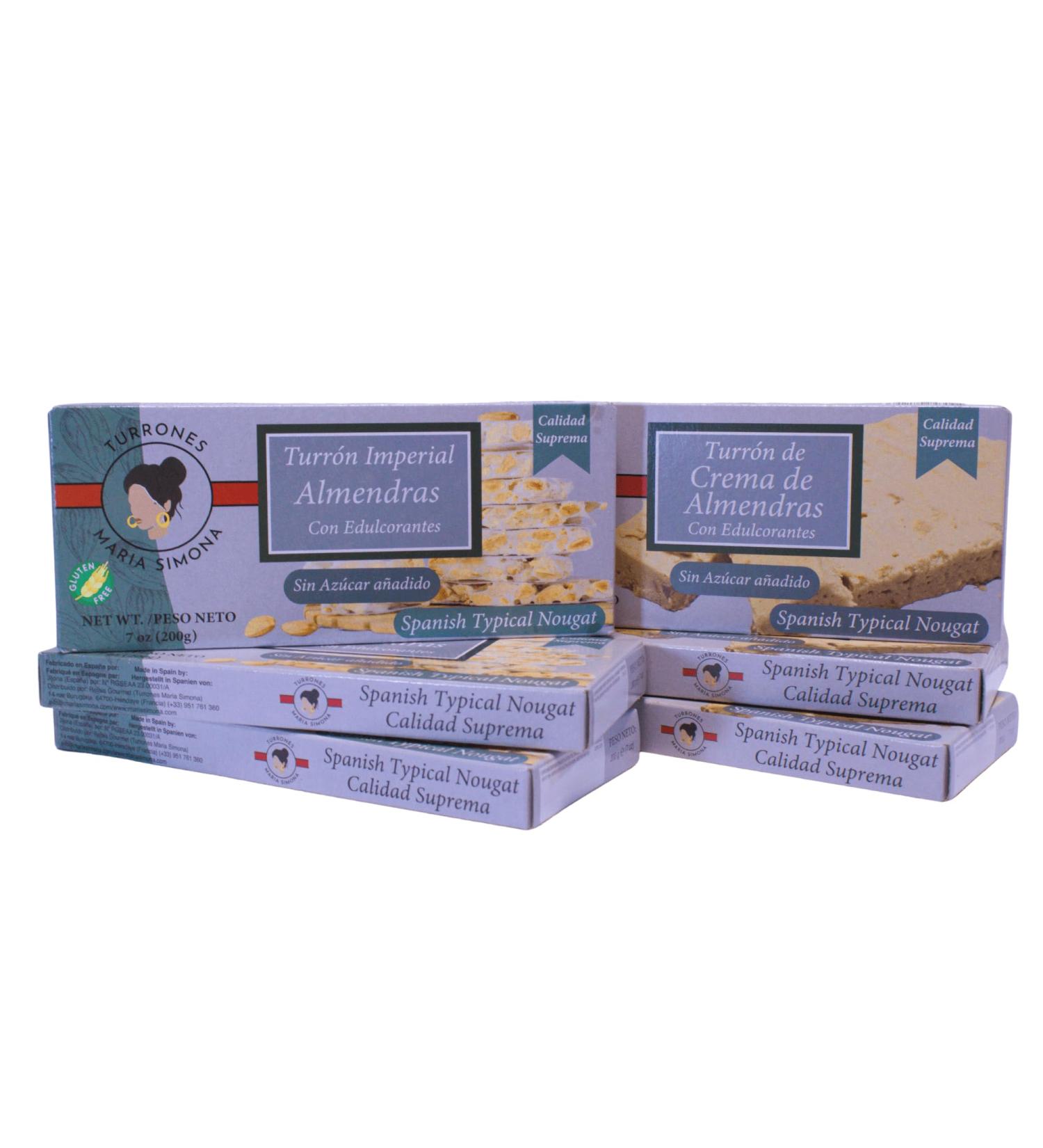 Pack 6 Turrons Espagnols IGP Sans Sucres Ajout s 3 Jijona Tendres & 3 Alicante Durs Relais Gourmet | Artisanal Sans Gluten | Douceur Traditionnelle Id ale pour No l & F tes - Buy Online on GoSupps.com