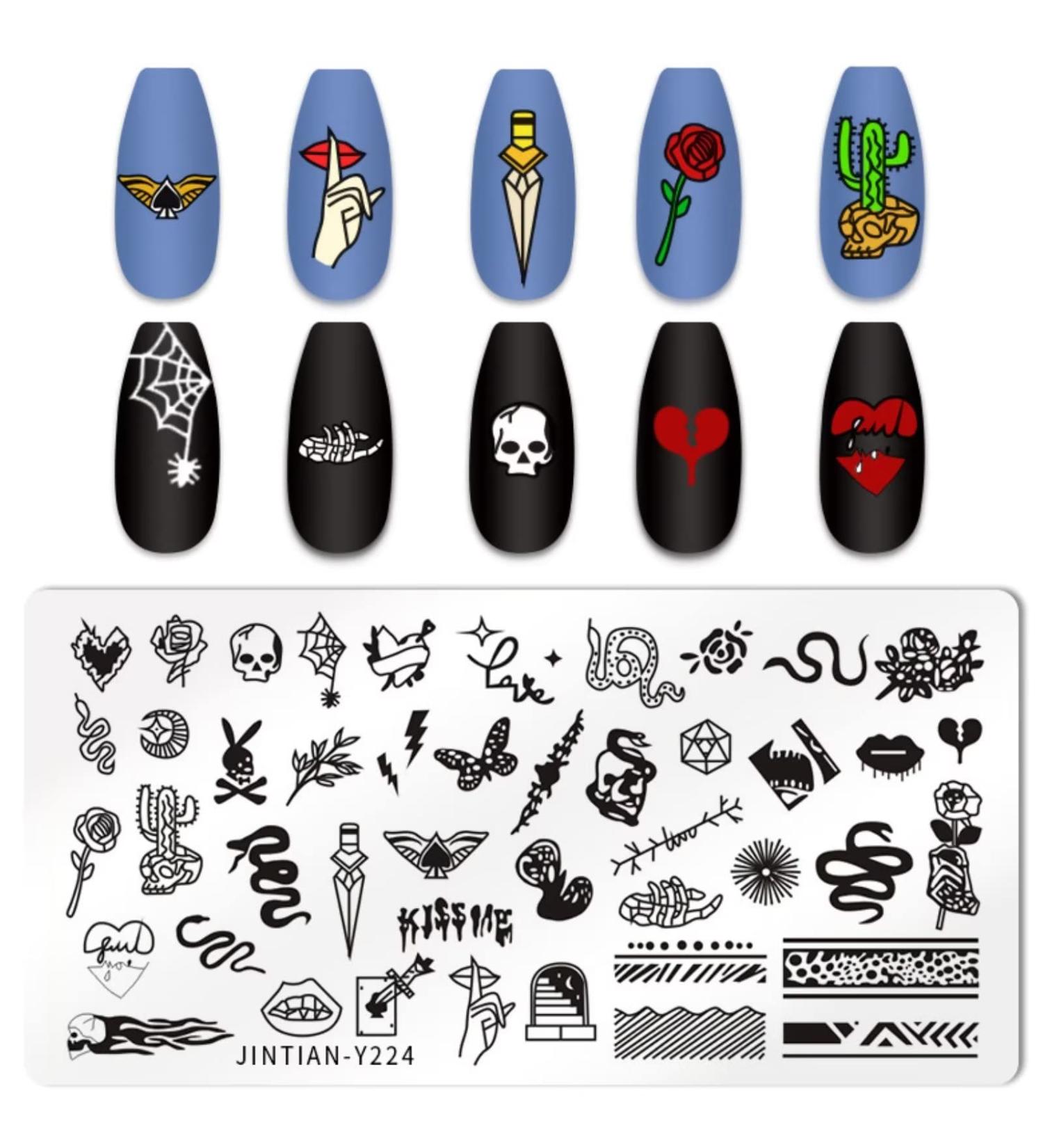 Runrayay Snake Series Nail Art Stamp Plate - DIY Decoration Tool for Stunning Nail Designs - Buy Online on GoSupps.com