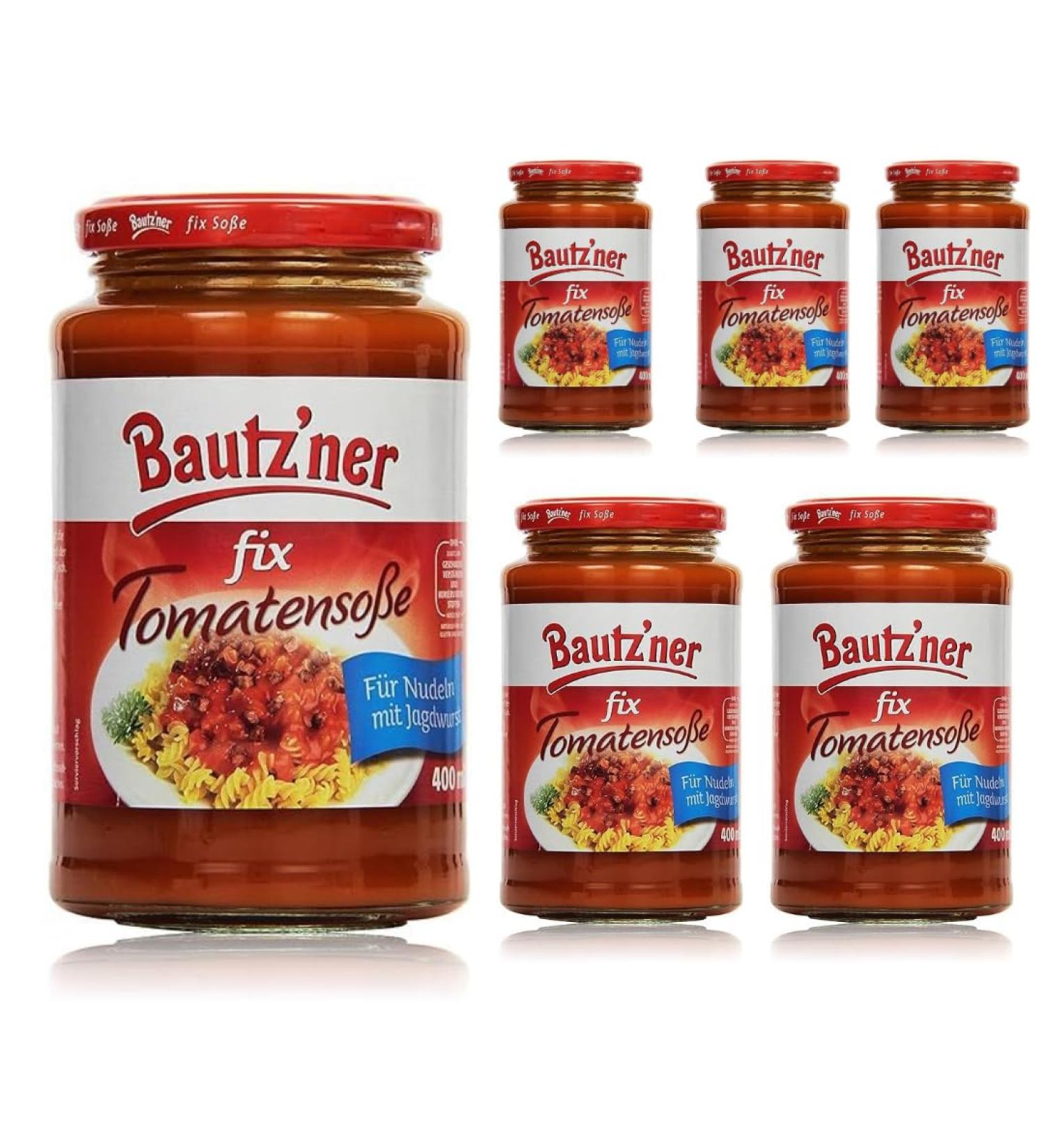 Bautz'ner fix Tomato sauce (6 x 400 ml) - Buy Online on GoSupps.com