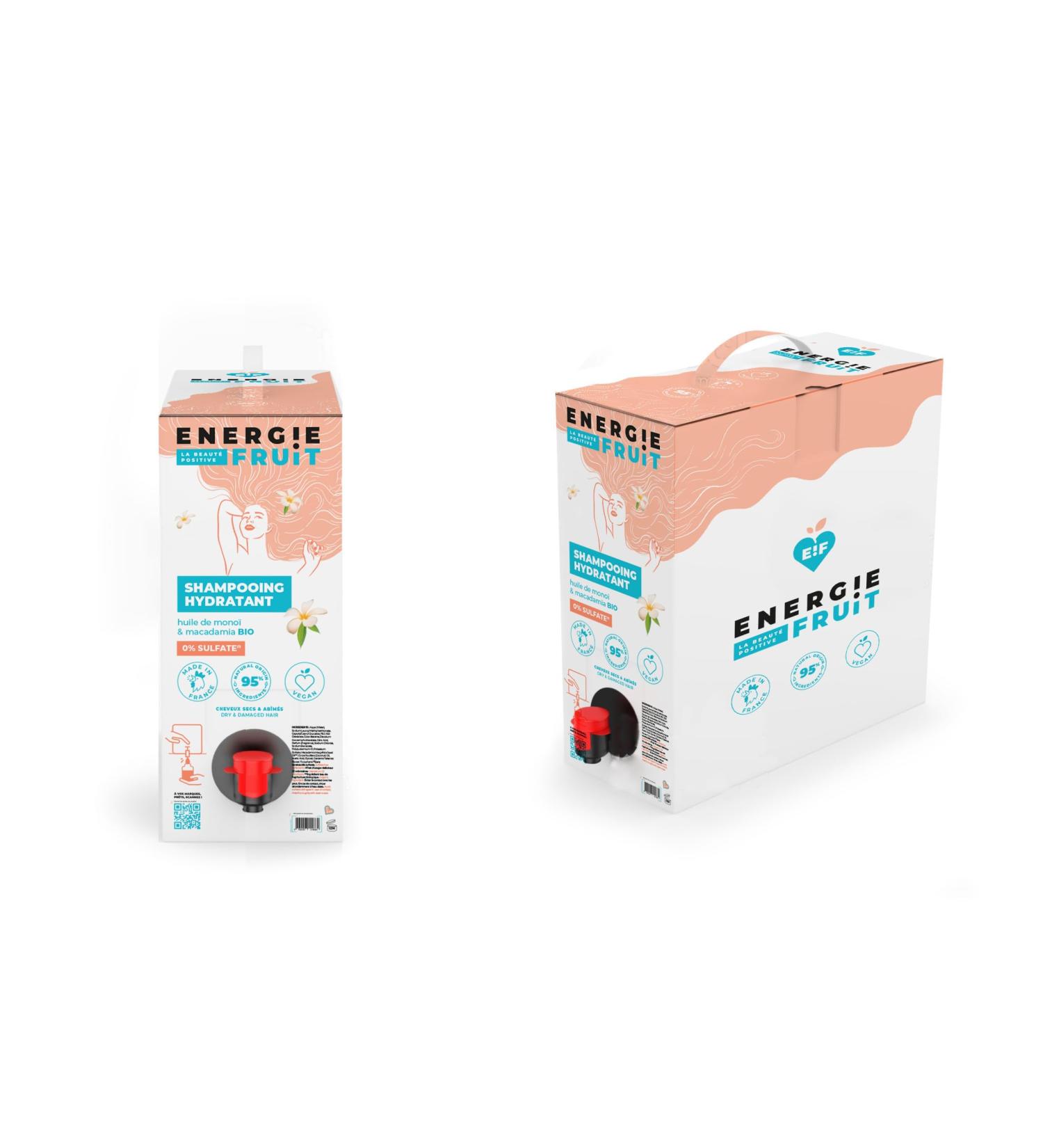 ENERGIE FRUIT - Mega Shampoo 10L - Moisturizing Shampoo Monoi Oil and Macadamia - Buy Online on GoSupps.com